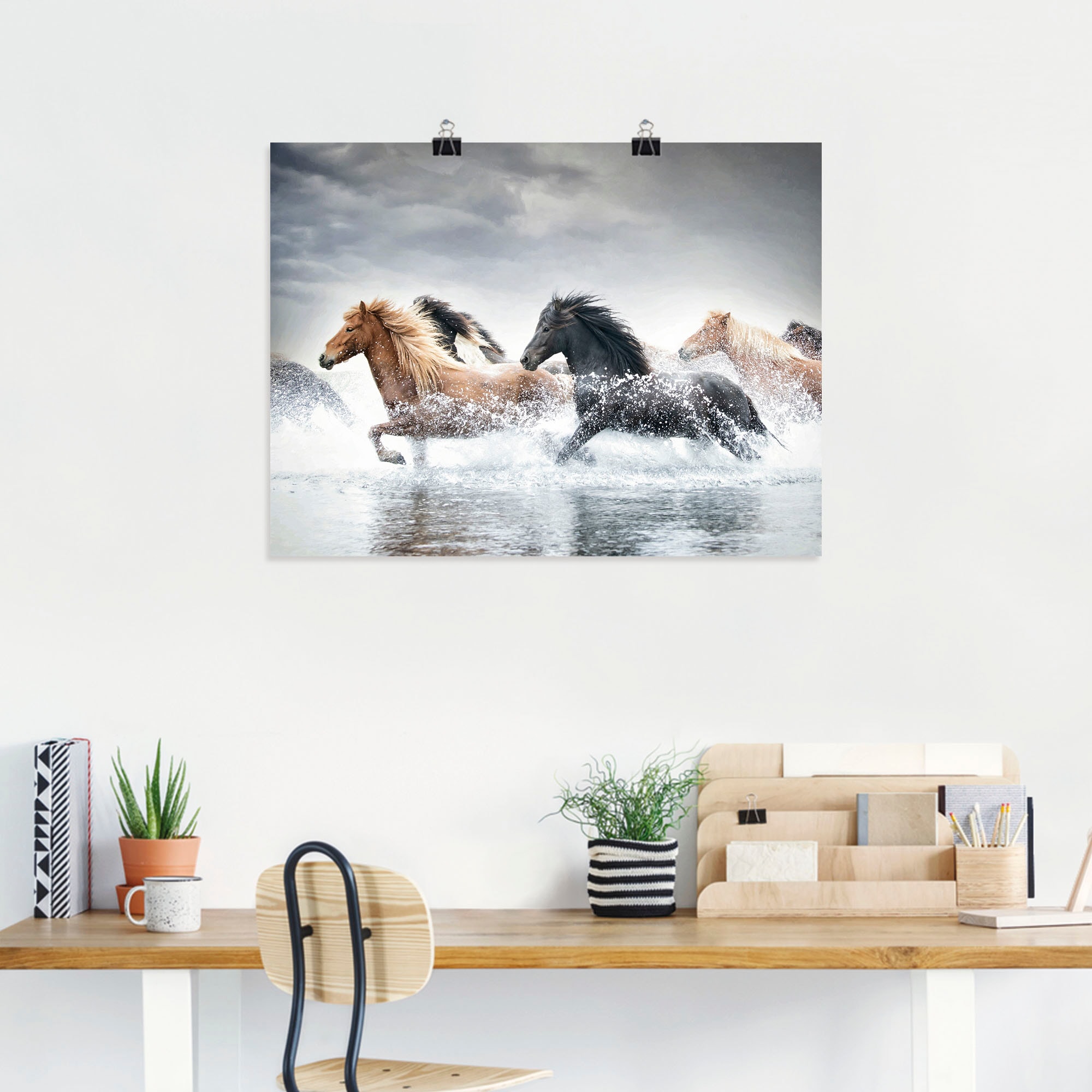 Artland Wandbild »Pferderennen V« Pferdebilder 1 Stk. tlg. als Leinwandbild, Poster in verschied. Grössen