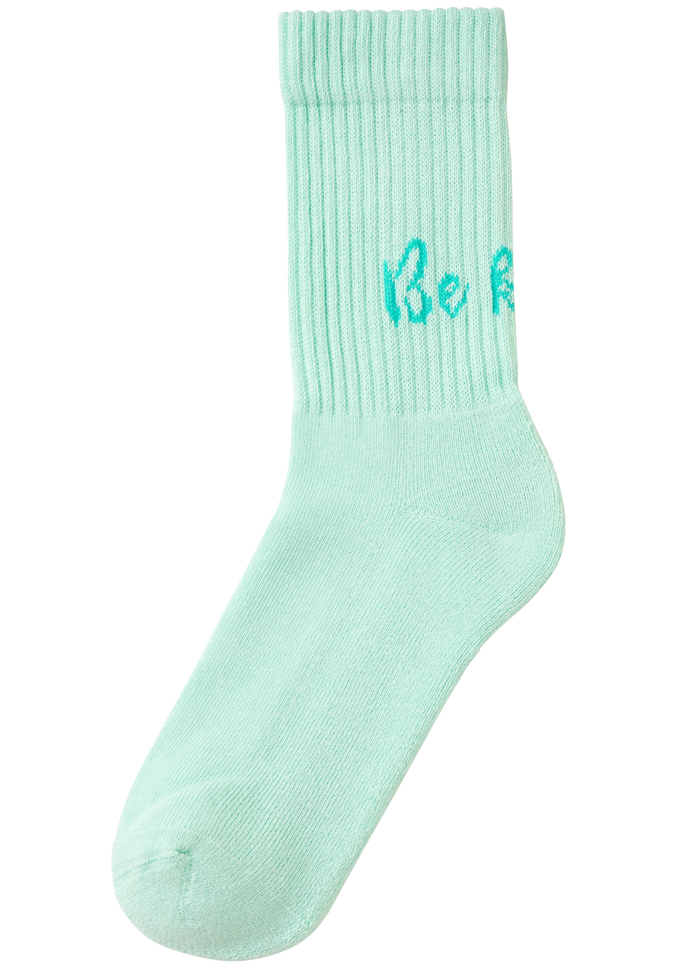 H.I.S Tennissocken »Damen Sportsocken daily socks« Packung, 7 Paar tlg. mit Fussfrottee und ansprechenden Schriftzügen