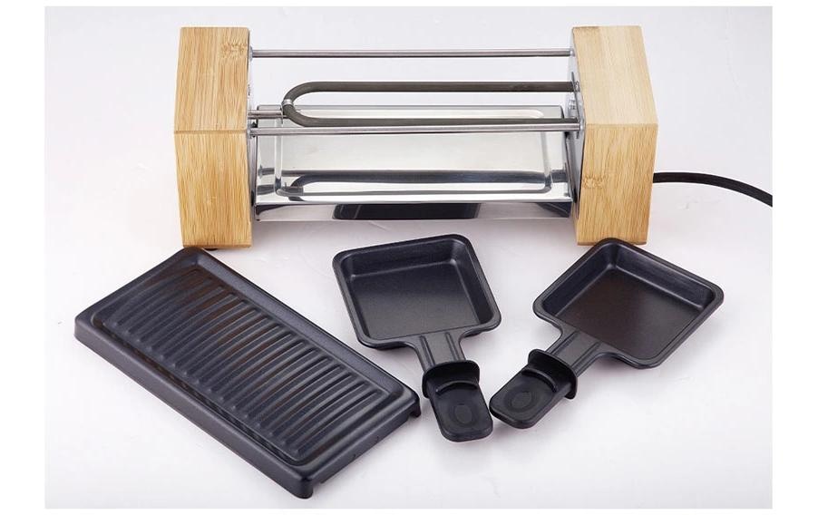   Raclette »Berger Lanz Bamboo 2 Personen« 2 cuis Raclettepfännchen 320 W Kompakter Raclettegrill für gemütliche Abende