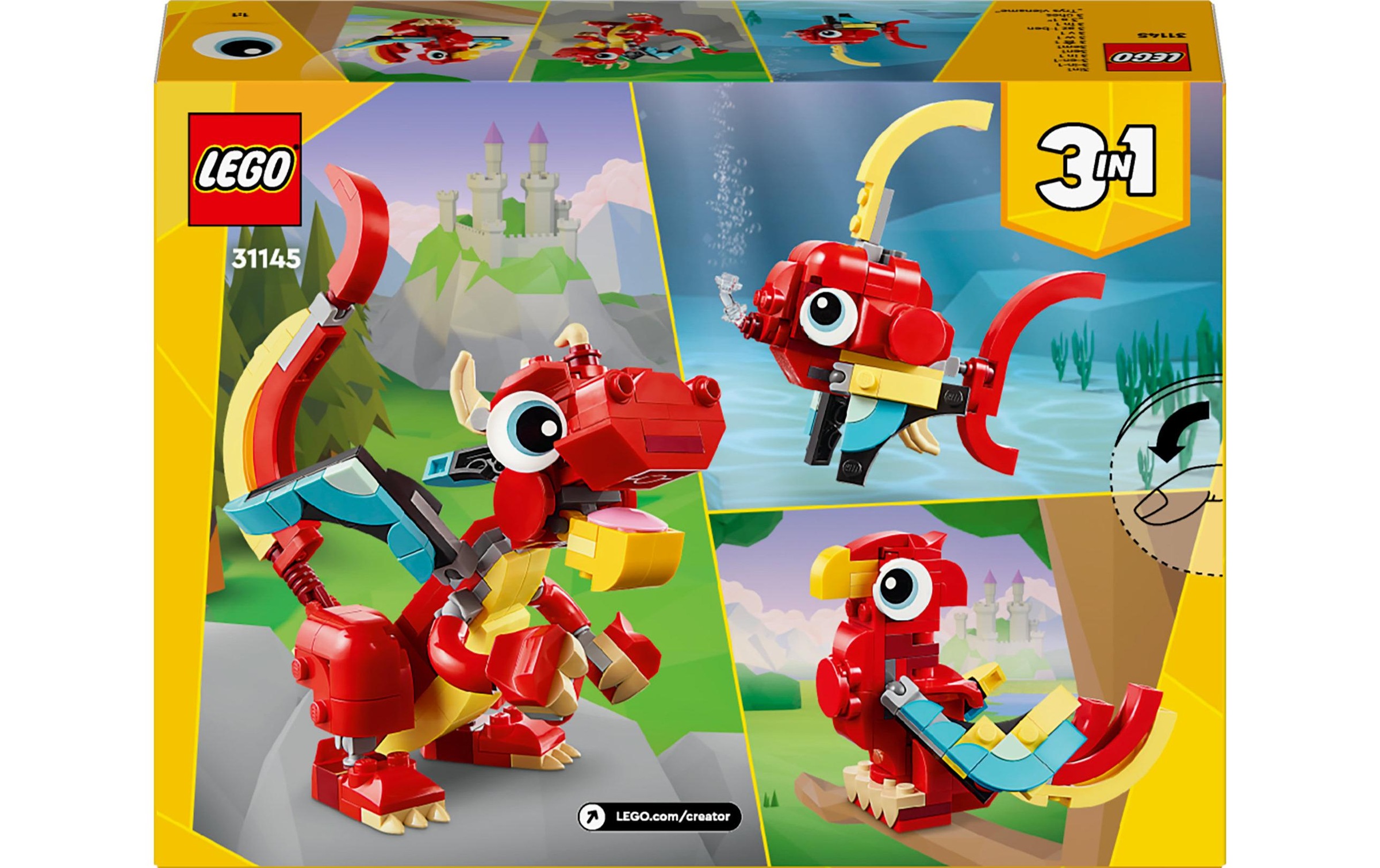 LEGO® Spielbausteine »Creator Roter Drache 31145«, (149 St.)