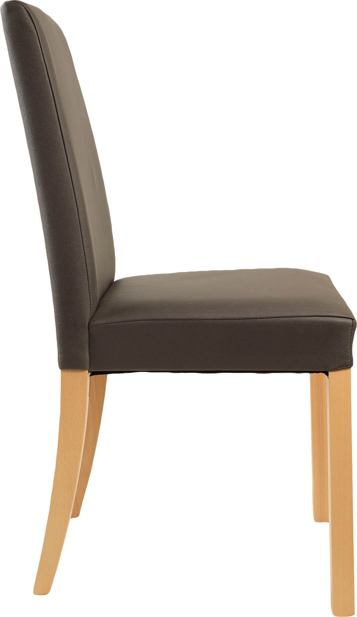 Home affaire 4-Fussstuhl »Nina«, (Set), 2 St., Microfaser, strapazierfähige Microfaser, Gestell Buche natur oder wenge lackiert