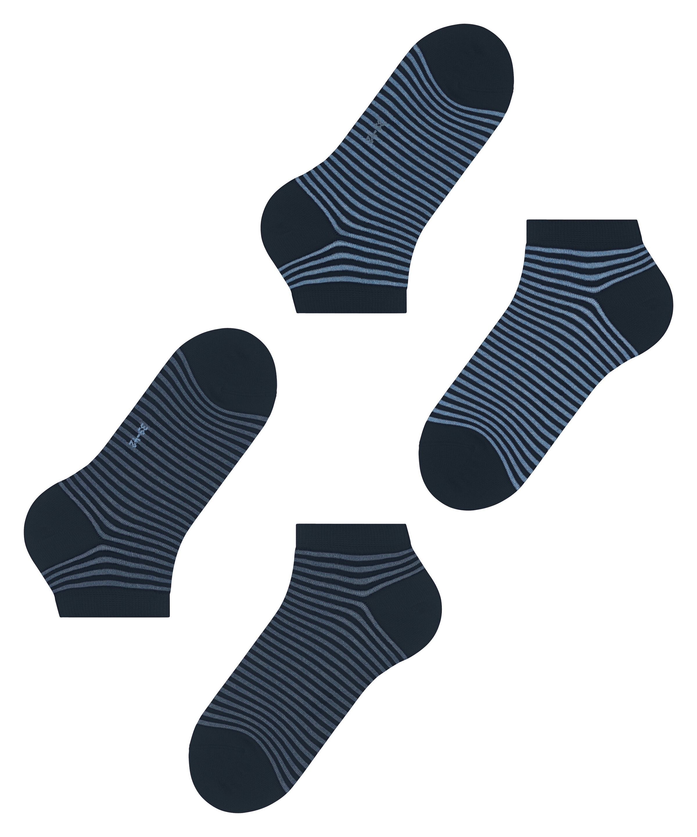 Esprit Chaussettes de baskets »Fine Line« 2 paires,  rayé, bord étroit, confortable