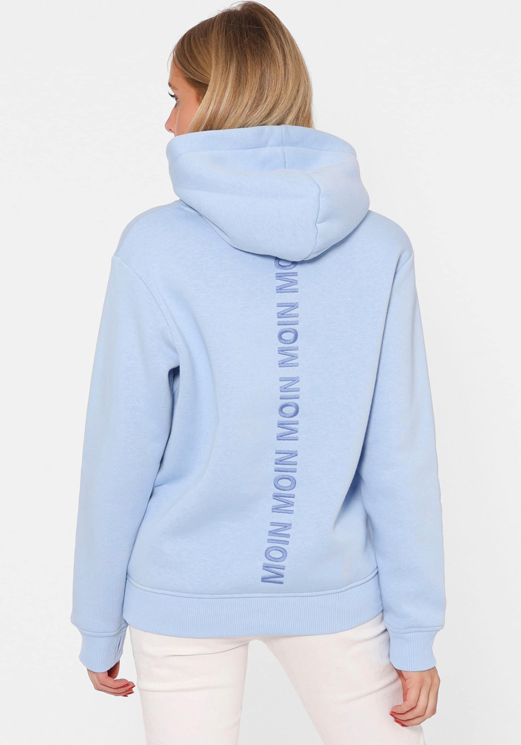Zwillingsherz Hoodie »"Paillette MOIN"«, mit Paillettenanker und gesticktem Schriftzug