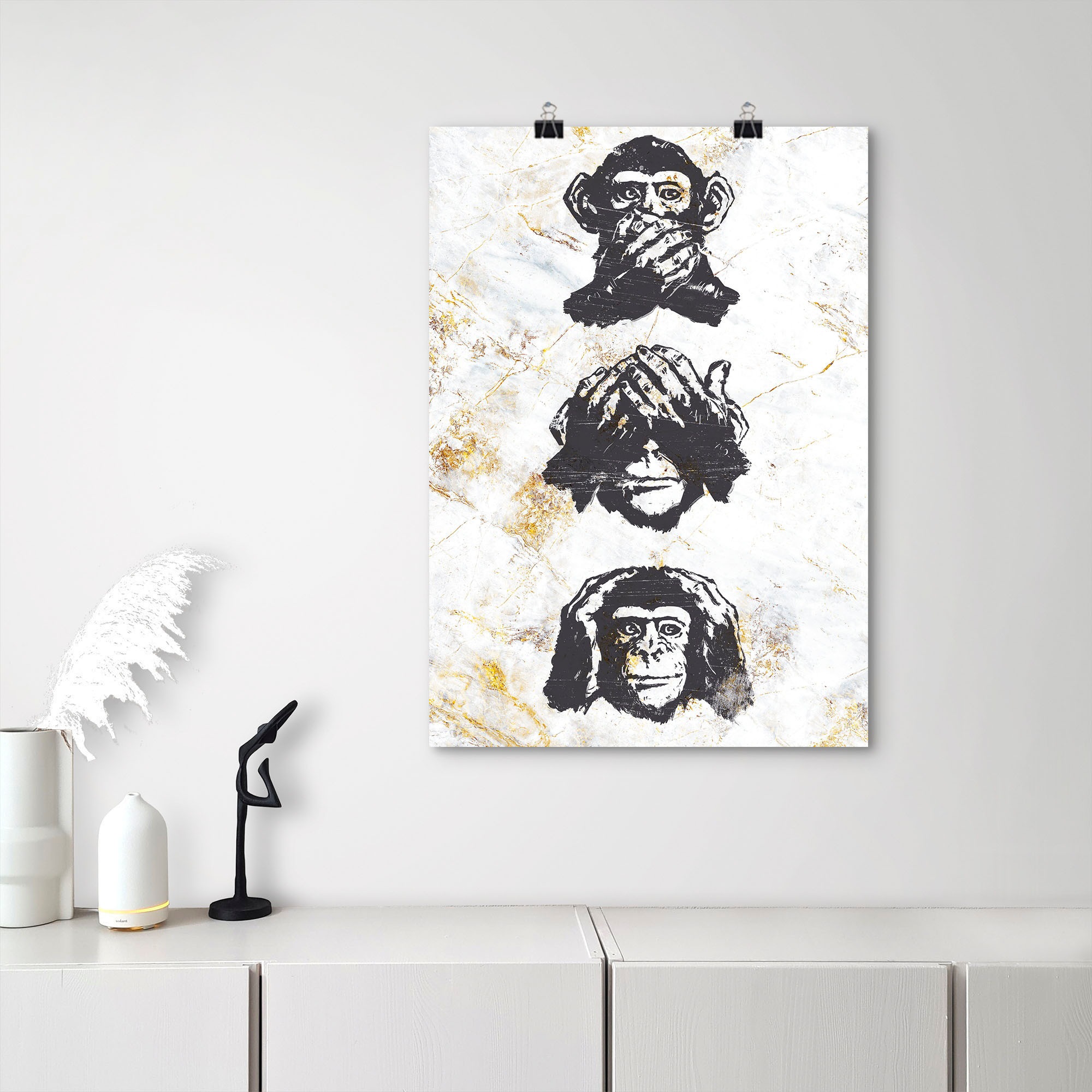 Image of GOODproduct Poster "Affen" Tiere 1 Stk. tlg. ohne Rahmen