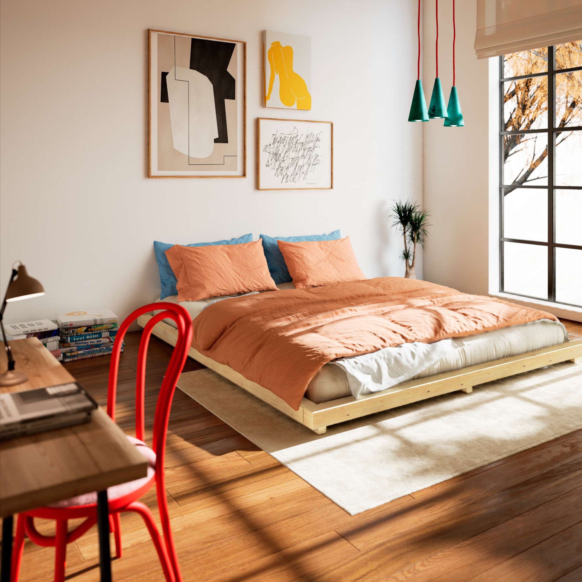 Karup Design Futonbett "FSC Massivholz Futonbett, excl. Matratze, mit Lattenrost" Minimalistisches Design, ein zeitloser Klassiker für moderne Räume