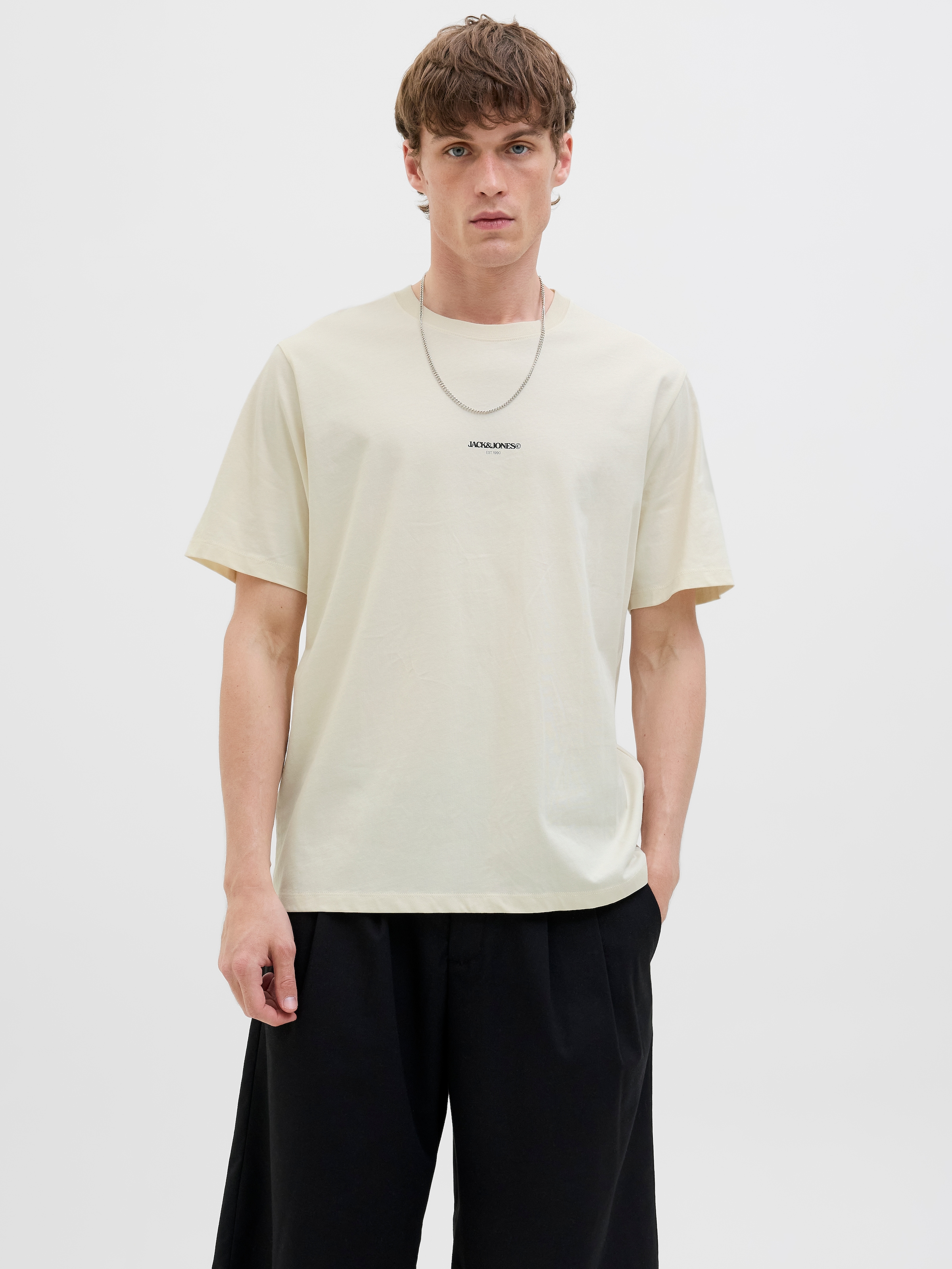Image of Jack & Jones Print-Shirt "JORTAVIRA POSTER TEE SS CREW NECK" mit Backprint