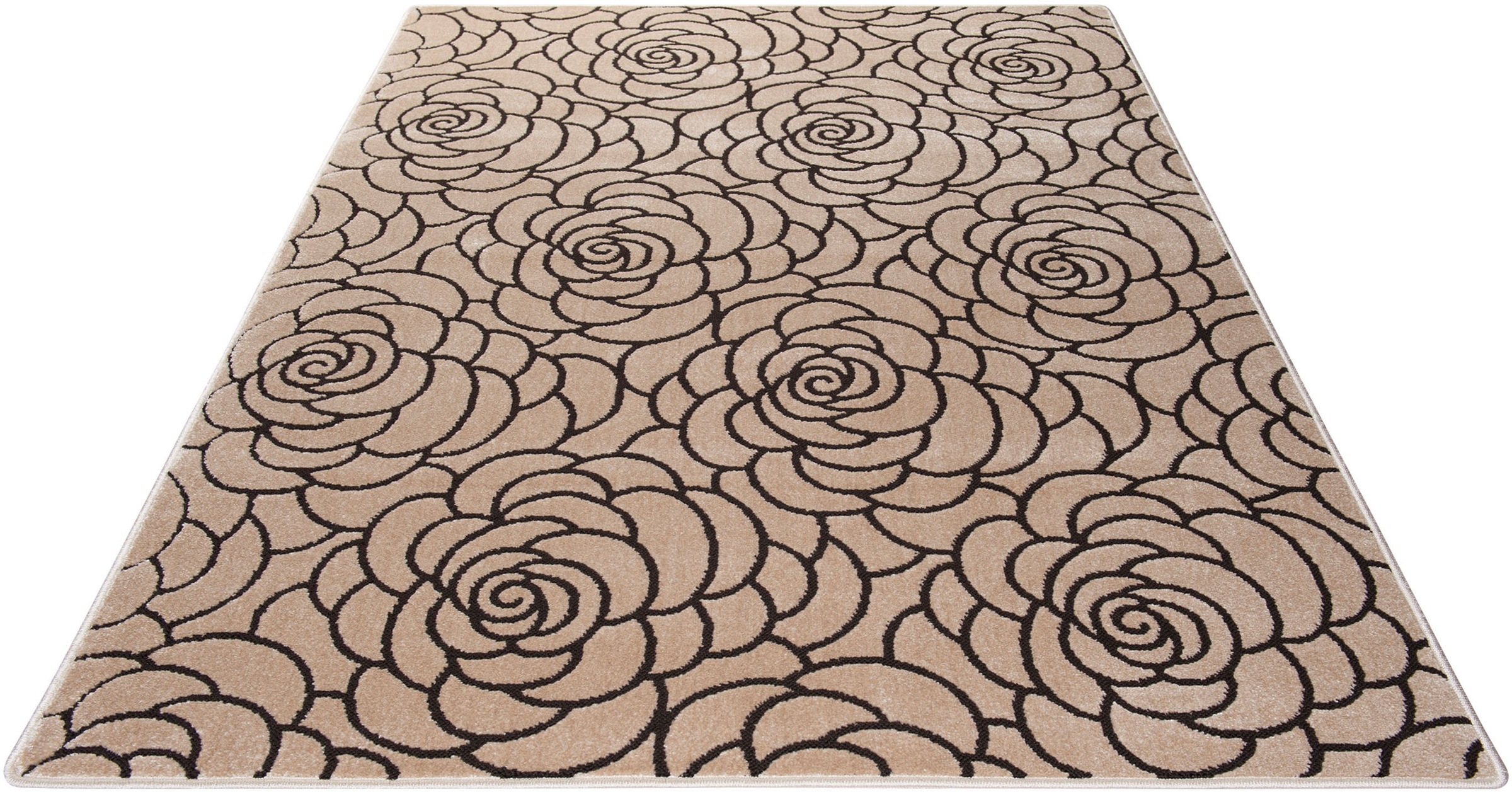 Image of my home Teppich »Aroa«, rechteckig, 8 mm Höhe, Blumen Dekor, florales Muster, ideale Teppiche für Schlafzimmer, Wohnzimmer, Esszimmer & Arbeitszimmer bei Ackermann Versand Schweiz