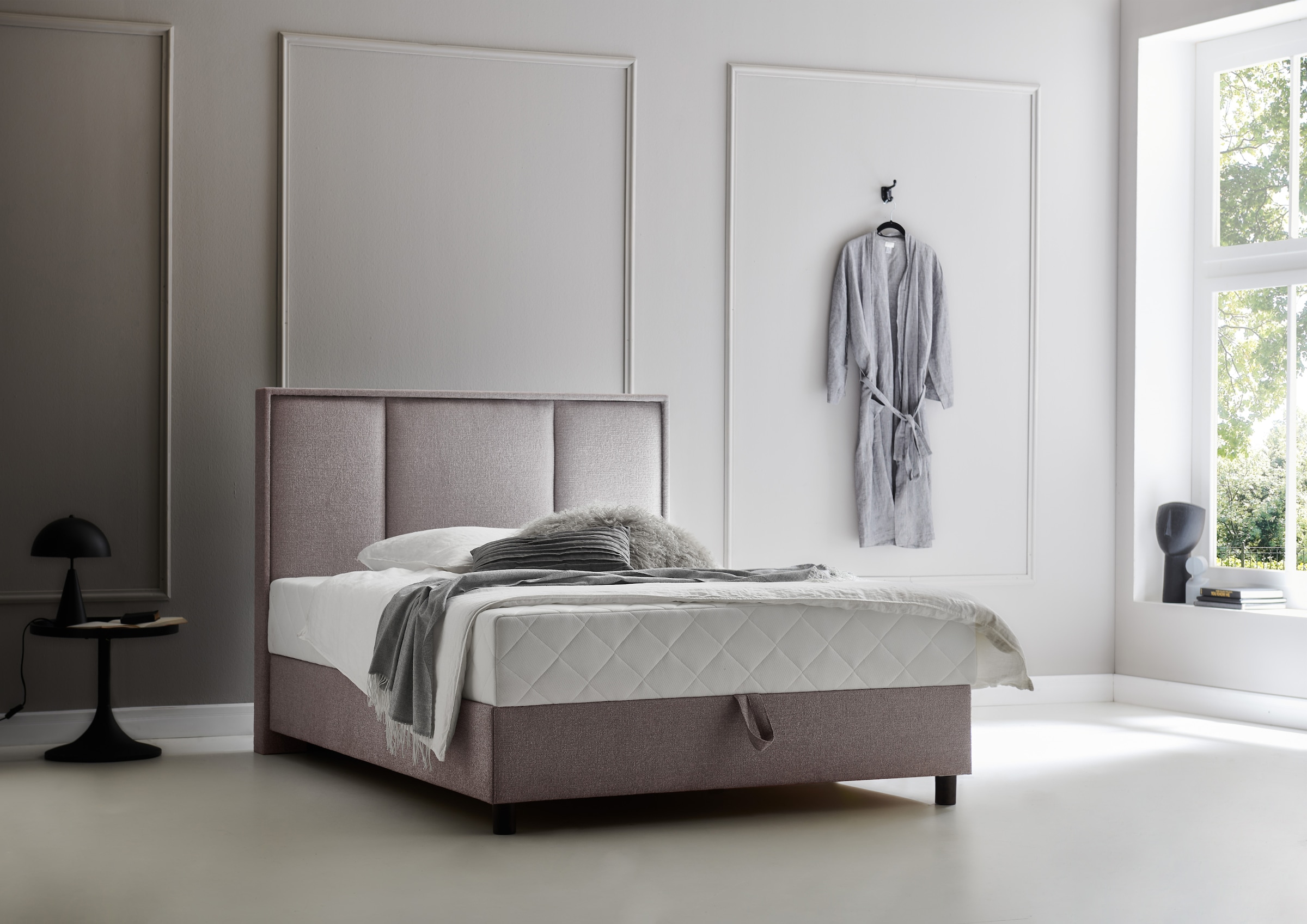 ATLANTIC home collection Lit de boxe »ARLA« mit Taschen-Federkernmatratze und Bettkasten