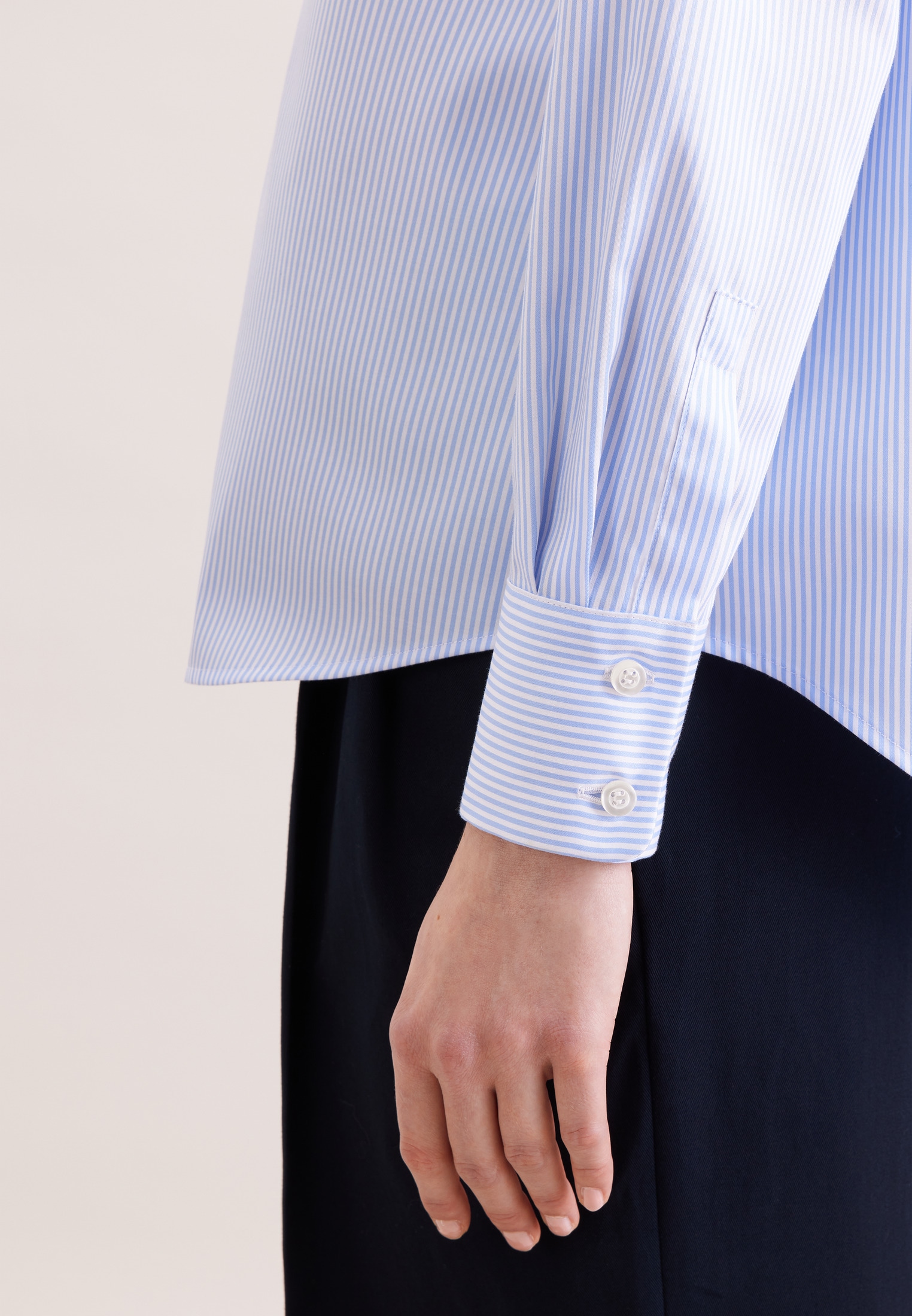 seidensticker Blouse chemise 1/1 Kragen Gestreift