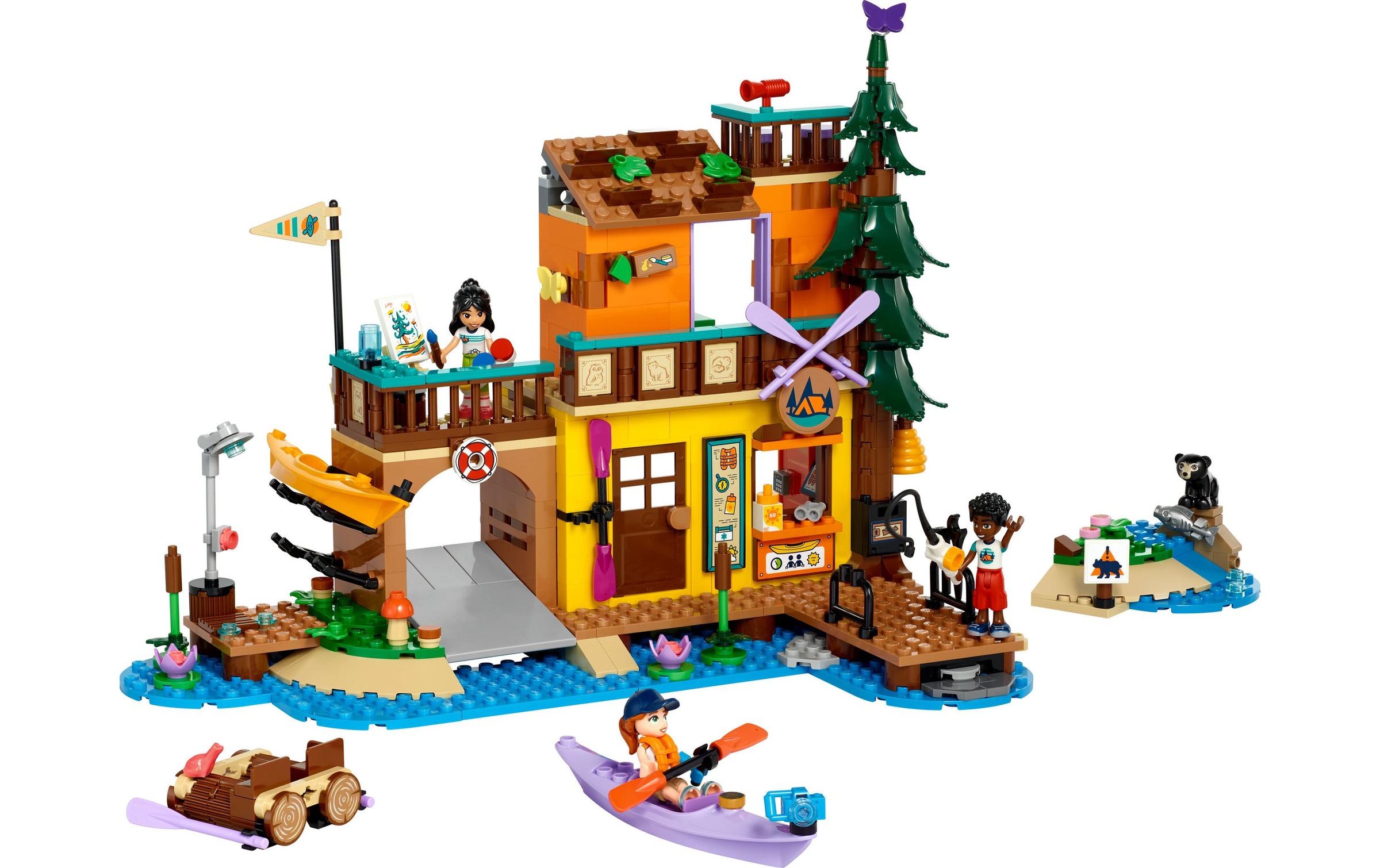 LEGO® Spielbausteine »Friends Abenteuercamp mit Kayak 42626«, (628 St.)