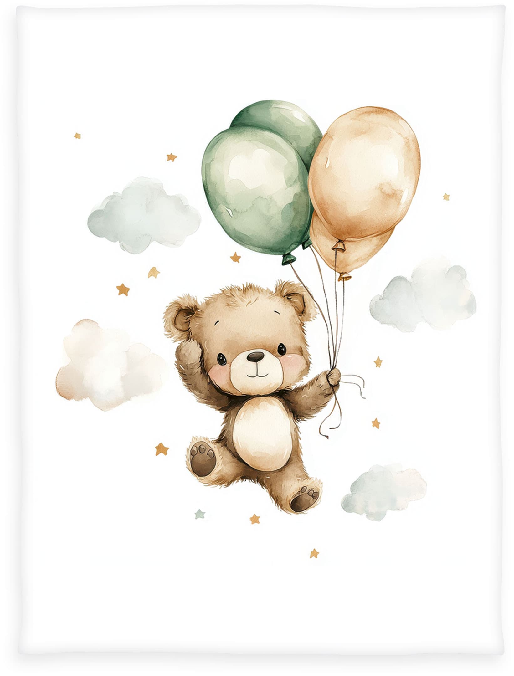 Image of Baby Best Babydecke "Ballon Teddy" Perfekt zum Kuscheln – zuhause und unterwegs