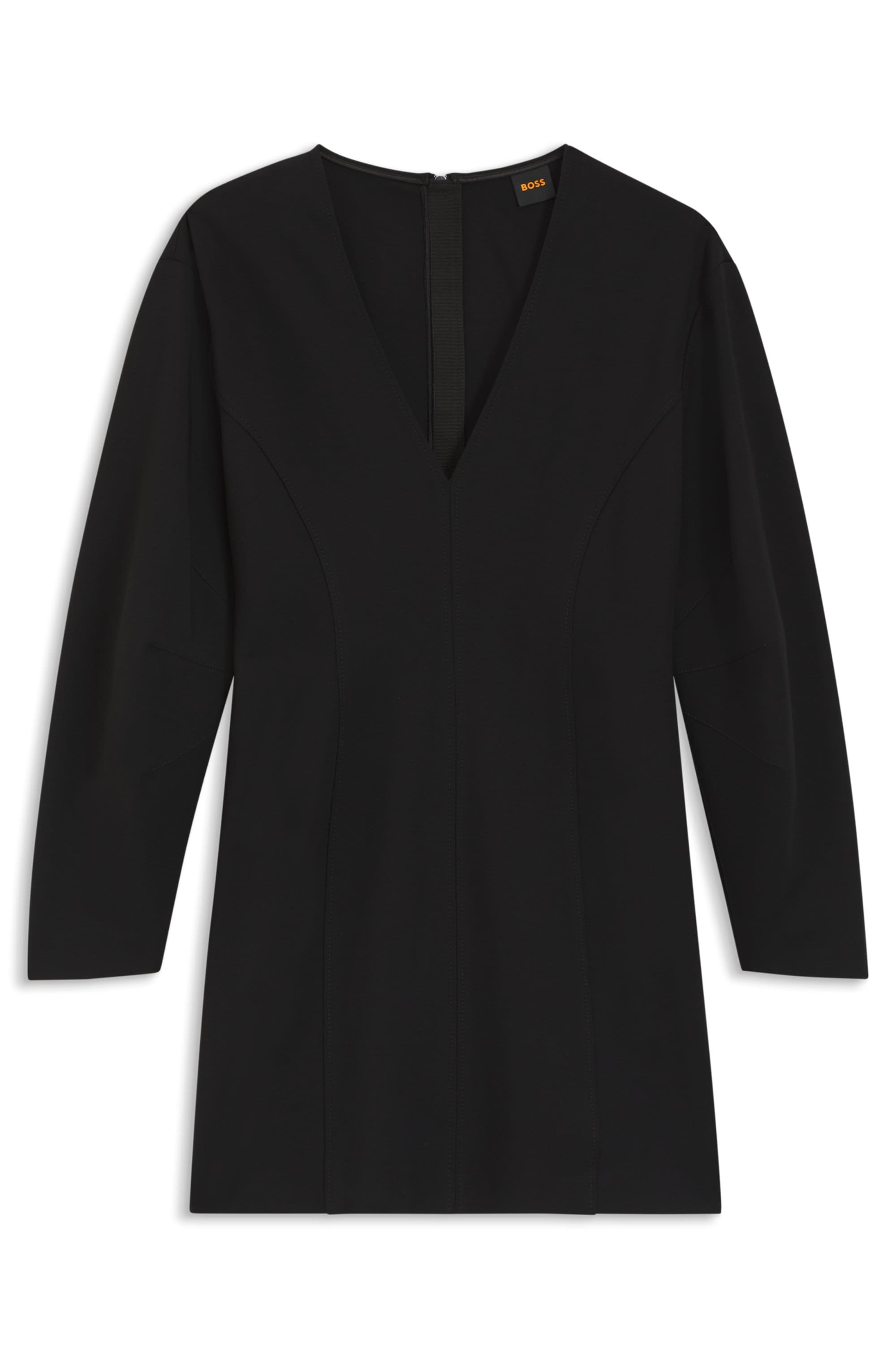 BOSS ORANGE Robe de cocktail »Dalerina Premium Damenmode« aus Punto-Milano-Stoff, V-Ausschnitt