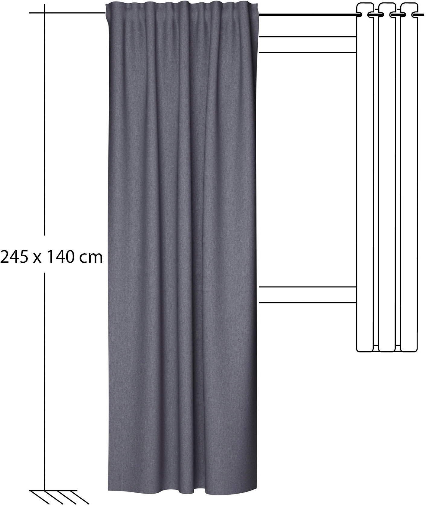 HOMING Vorhang »Jolie« verdeckte Schlaufen 1 Stk. tlg. Fertigschal