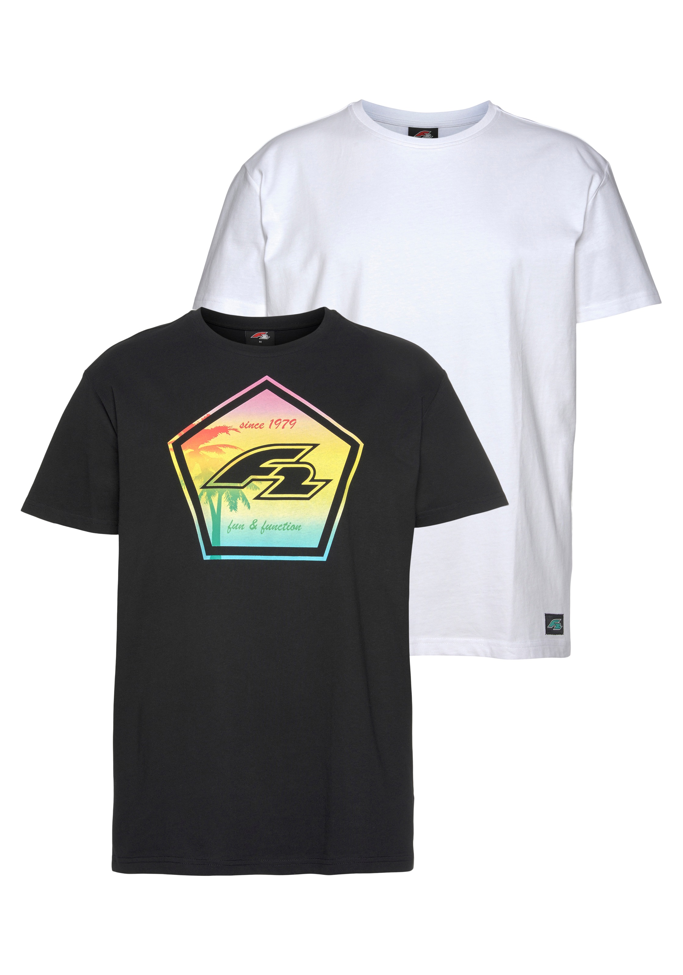 Image of F2 T-Shirt »DUNGEONS/SURFERS BAY«, (Packung, 2 tlg., 2er-Pack) bei Ackermann Versand Schweiz