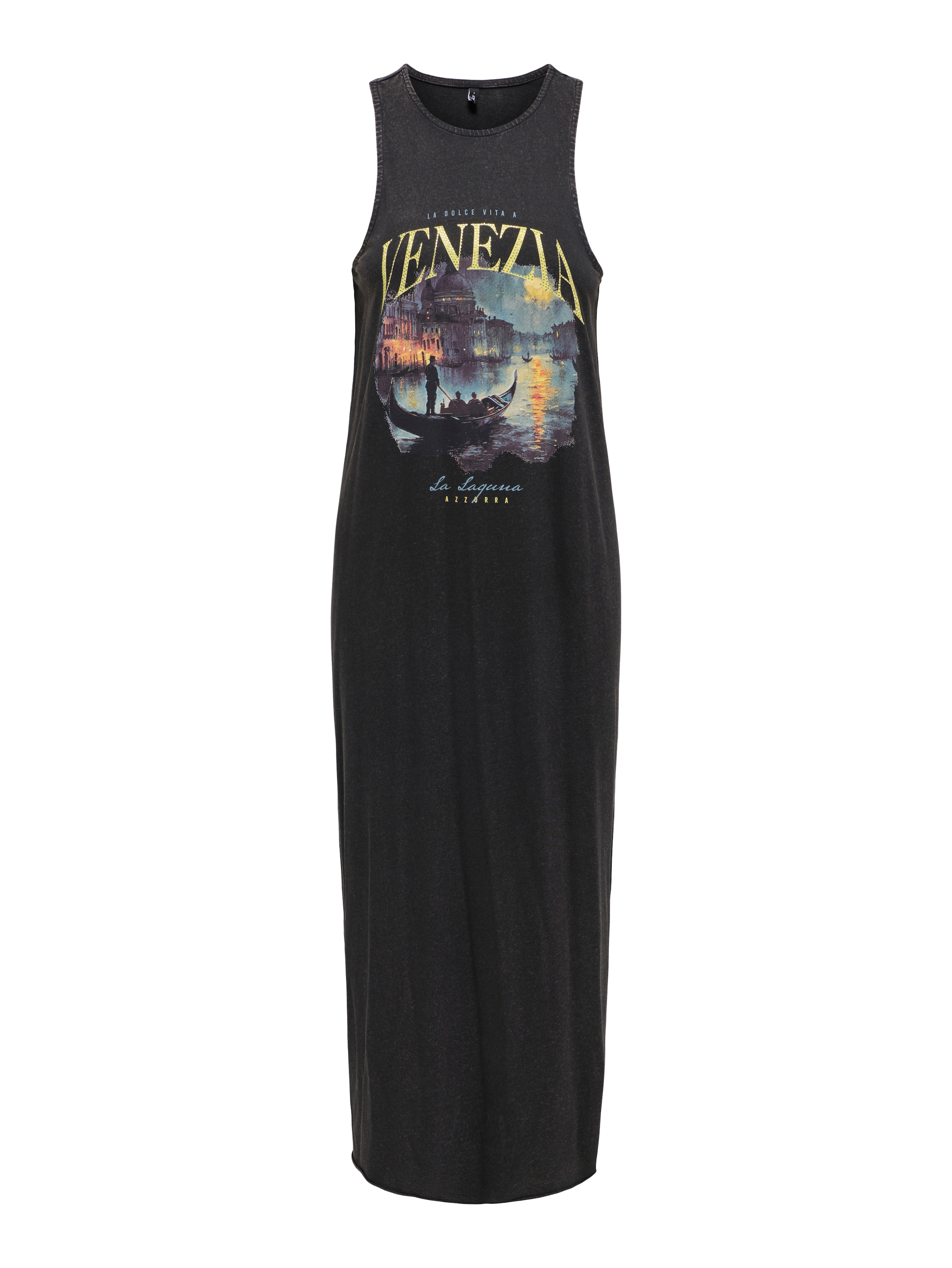 ONLY Robe en jersey »ONLLUCY LIFE S/L DRIVE DRESS BOX JRS« Baumwolle, regular fit, Rundhals, Frontdruck