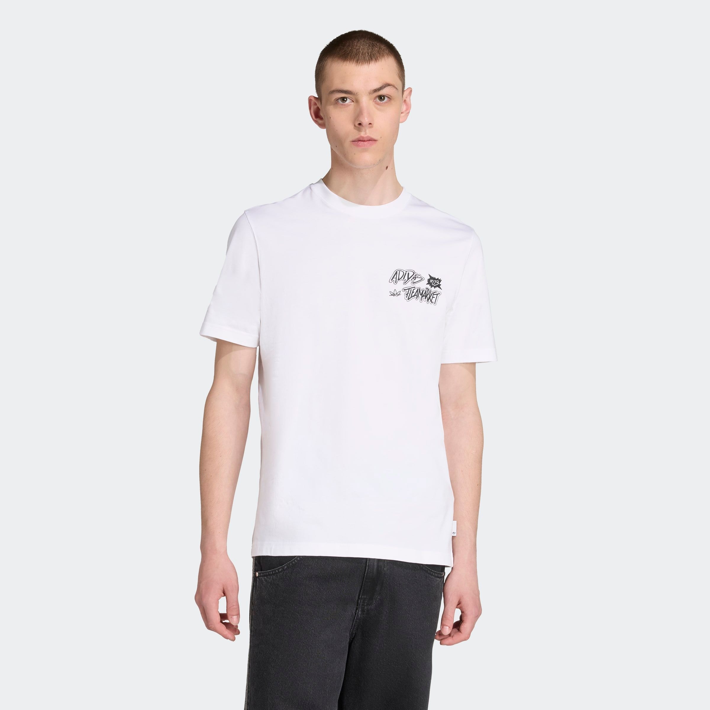 Image of adidas Originals T-Shirt "LOCKER GESCHNITTENES TREFOIL SERIES" Print T-Shirt, lockere Passform