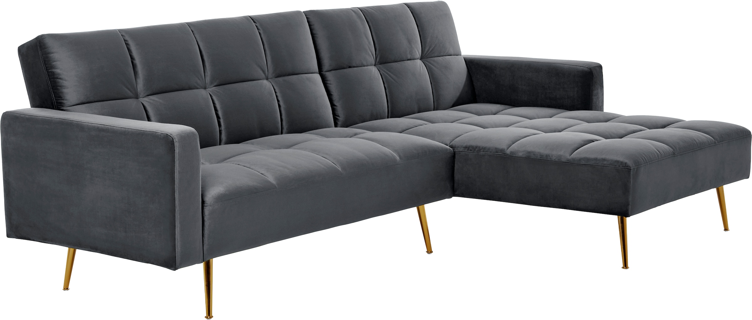 Jahnke Canapé d'angle »CHILLAX POSH CORNER« avec fonction couchage, montage réversible, 244 x 150 cm