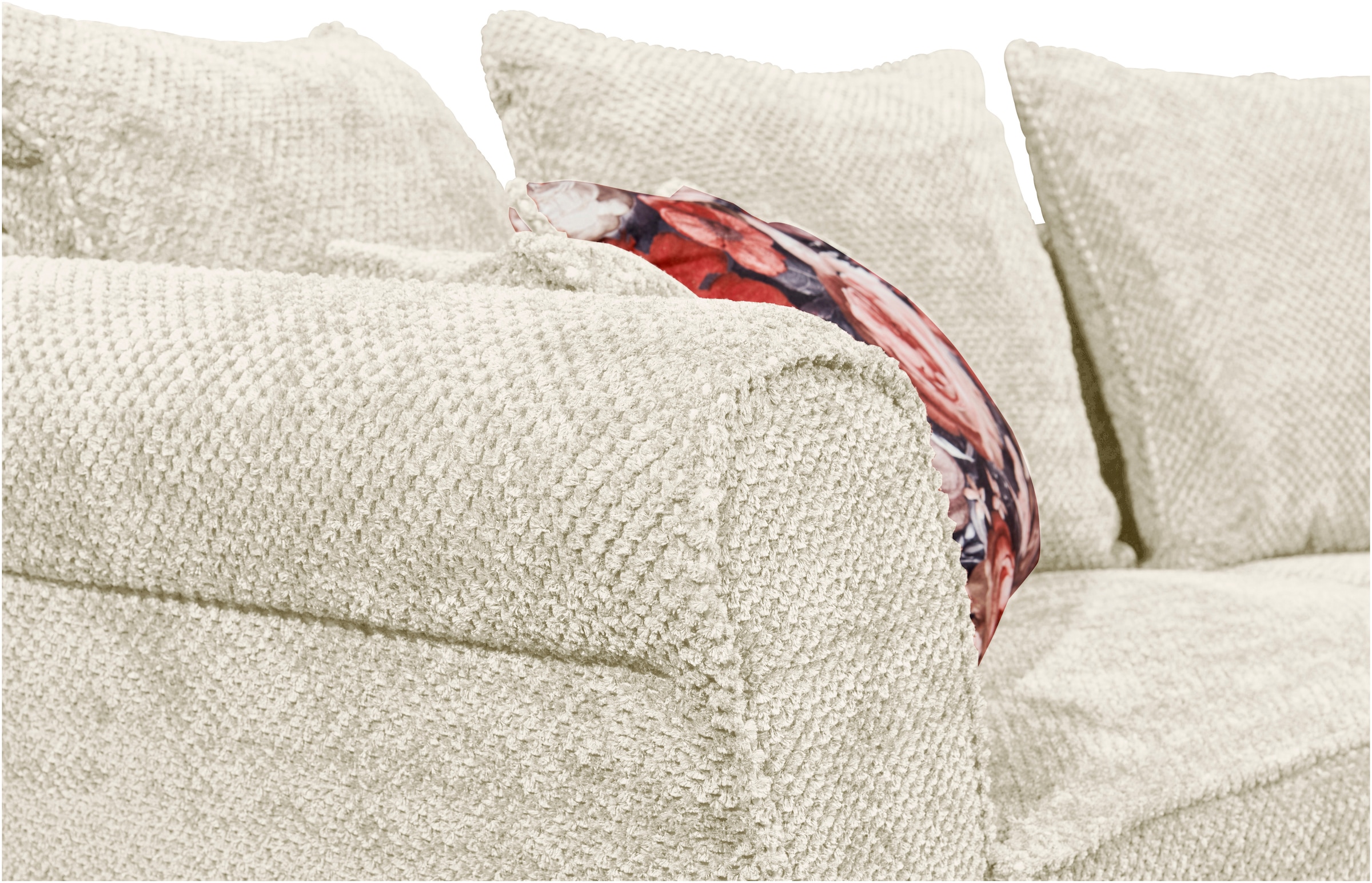 ED EXCITING DESIGN 3-Sitzer »Corinna«, Sofa mit 8 Kissen, gebogener Rücken