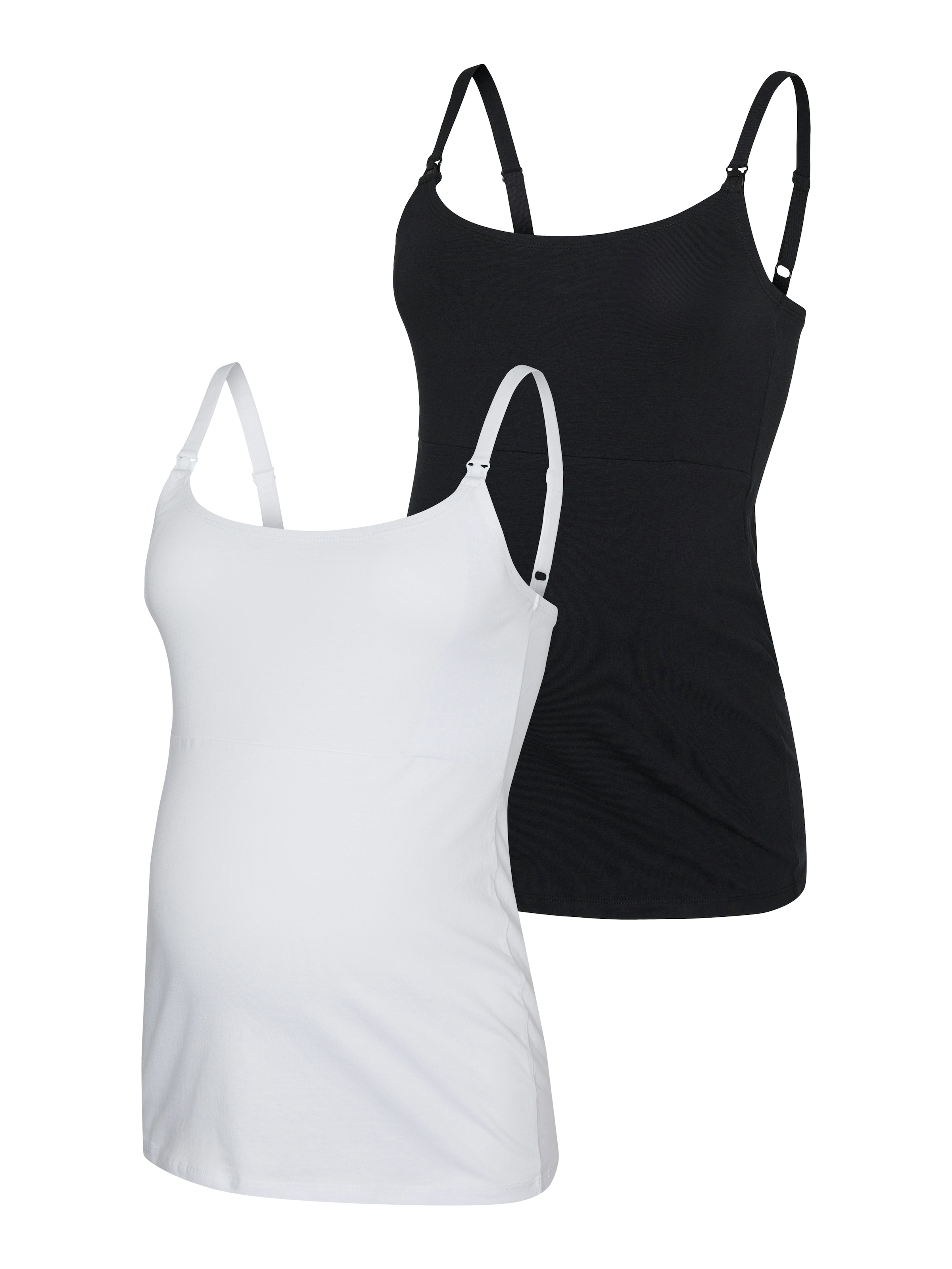 Image of Mamalicious Umstandstop "MLKERRIE STRAP JRS TOP 2F 2-P NOOS" Packung, 2 Stk. Baumwollmischung, regular fit