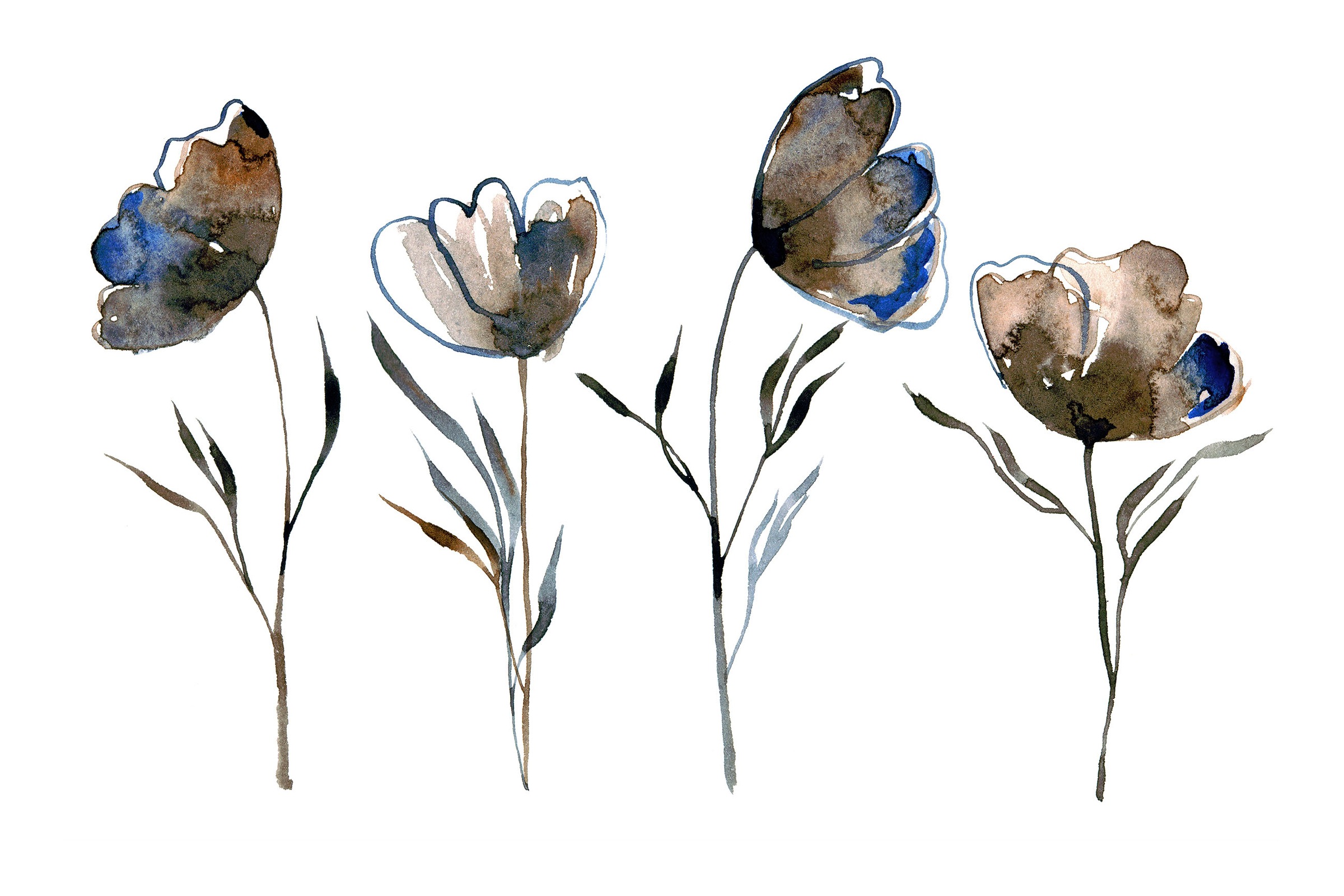 Image of queence Leinwandbild "Blumen" Blumen Blumenbilder Kunst Premium-Leinwandstoff, Handarbeit aus Deutschland