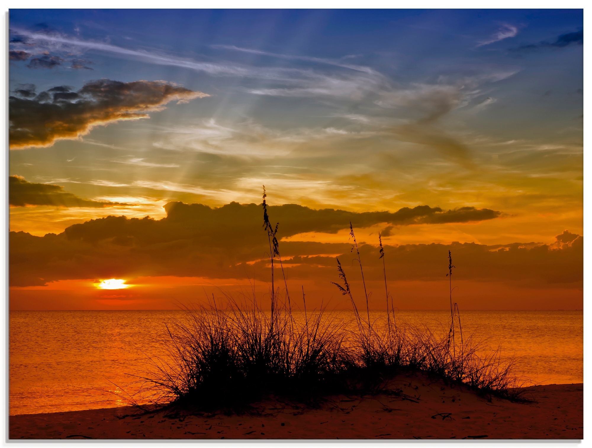 Image of Artland Glasbild "Herrlicher Sonnenuntergang" Sonnenaufgang & -untergang 1 Stk. tlg. in verschiedenen Grössen