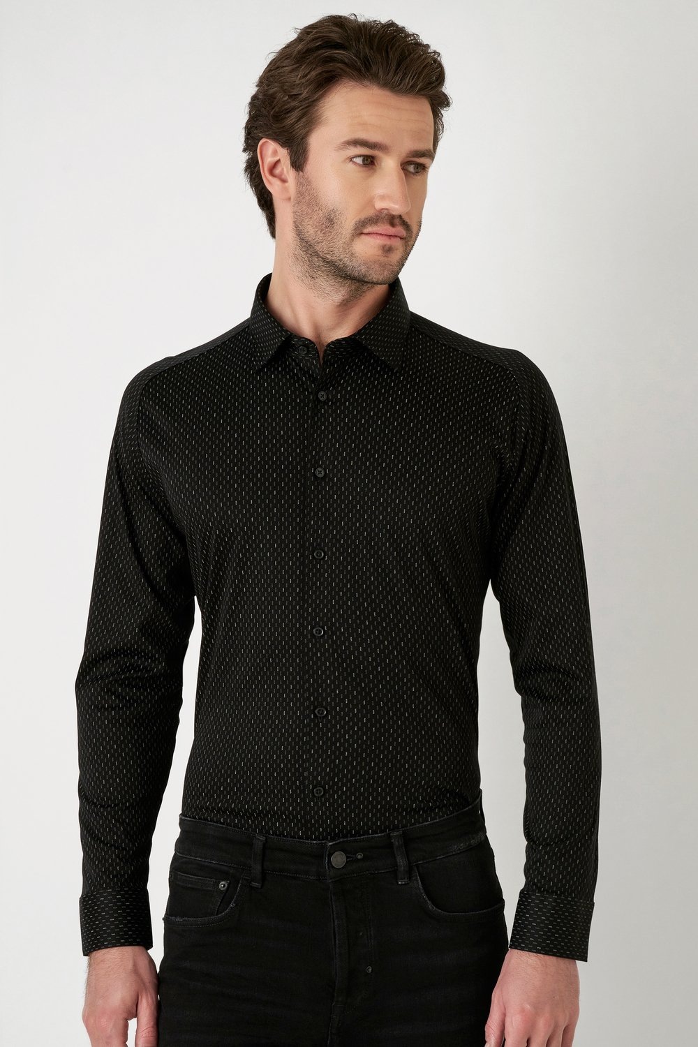 Image of DESOTO Langarmhemd "Jerseyhemd Casual Kent"