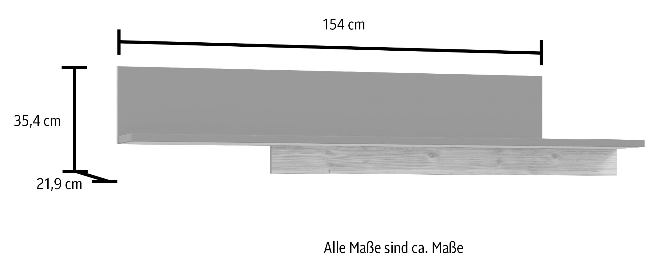 FORTE Wandregal »Hayato« Breite ca. 154 cm