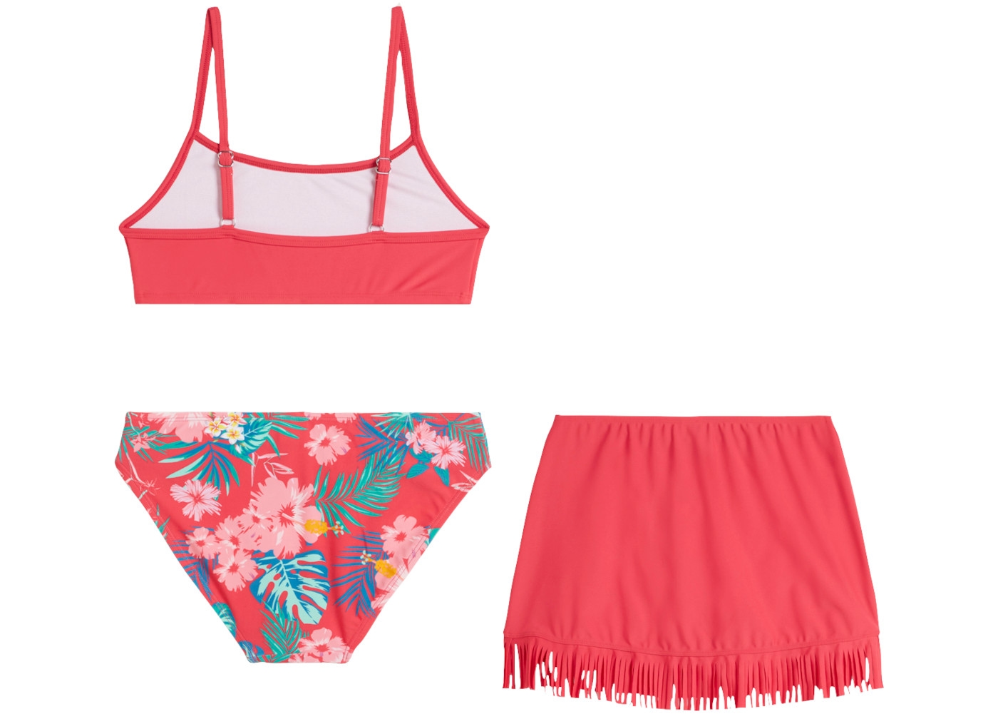 bonprix Maillot de bain Ensemble, lot de 3,  lot de 3, avec jupe assortie, en polyamide et élasthanne
