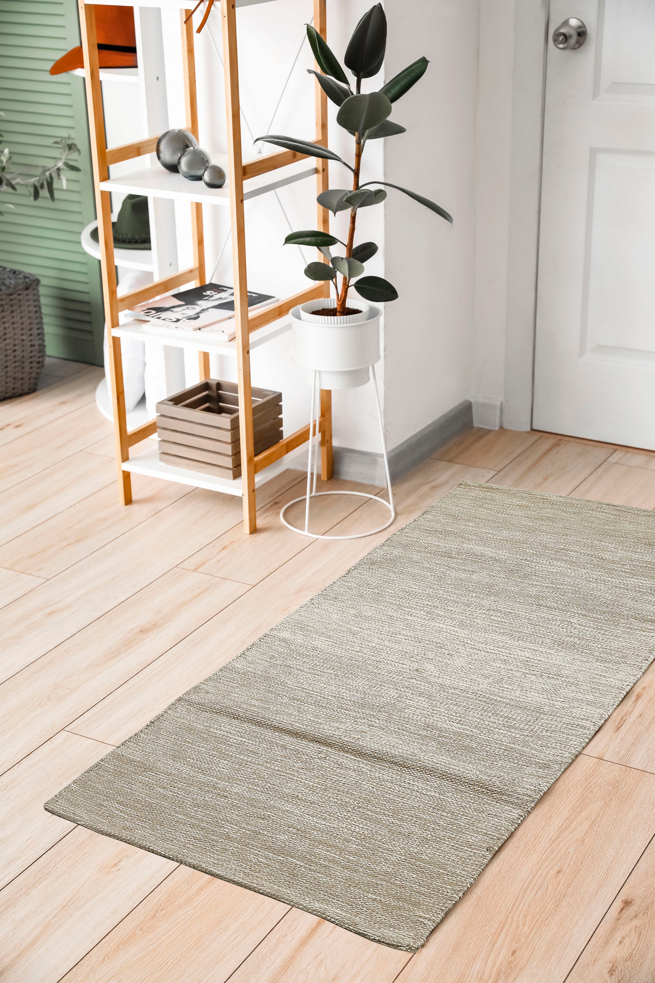 Image of my home Teppich »Geraise«, rechteckig, 8 mm Höhe, Flachgewebe, reine Baumwolle, Uni Farben, ideal im Wohnzimmer & Schlafzimmer bei Ackermann Versand Schweiz