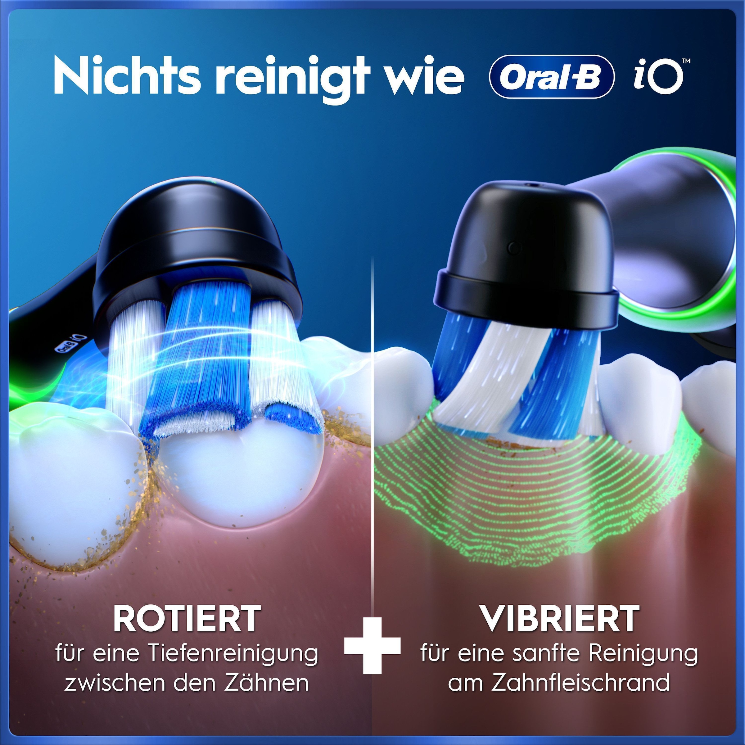 Oral-B Brosse à dents électrique »iO 5 Duopack« 2 cuis Aufsteckbürsten avec technologie magnétique, affichage LED, 5 modes de nettoyage, étui de voyage
