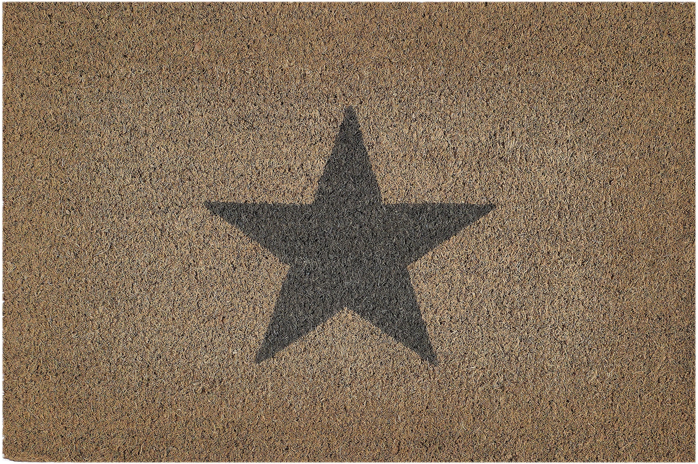 Andiamo Fussmatte »Kokos Star«, rechteckig, Schmutzfangmatte, Motiv Sterne, In- und Outdoor geeignet