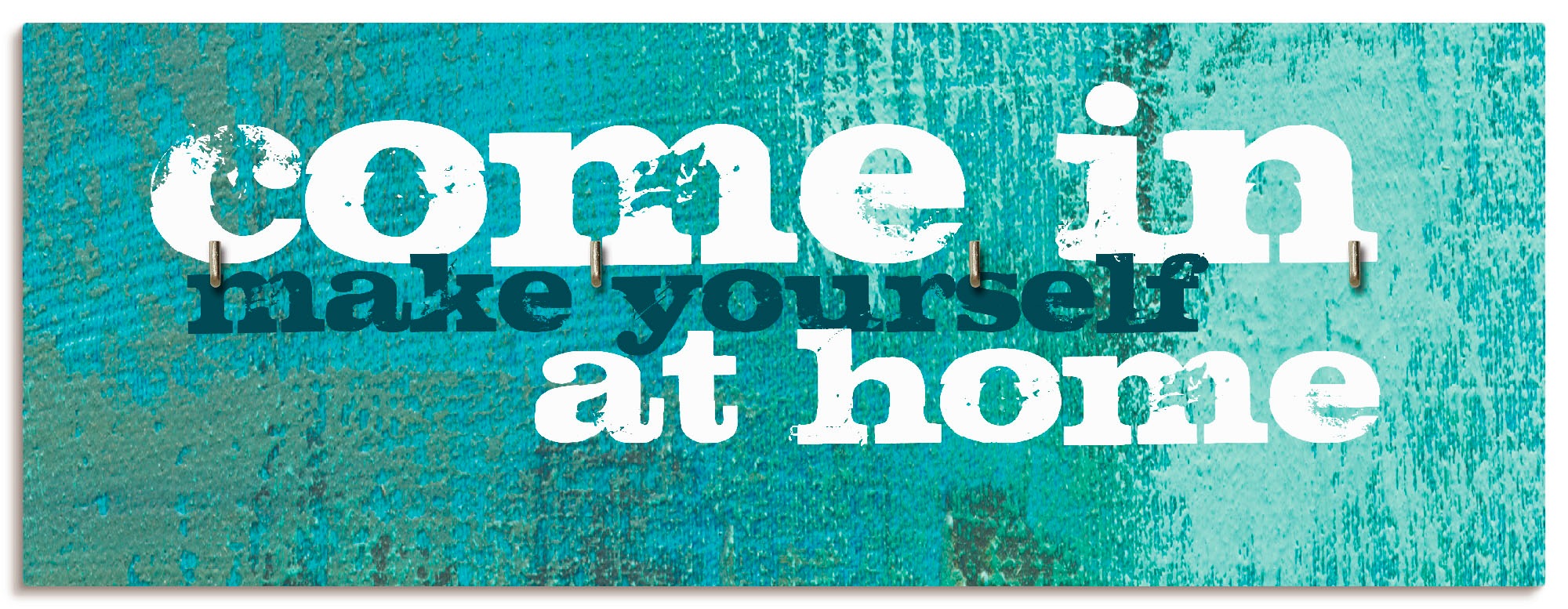 Image of Artland Hakenleiste »Herein«, aus Holz mit 4 Schlüsselhaken – Schlüsselboard, Schlüsselbretter, Schlüsselhalter, Schlüsselaufhänger für den Flur – Stil: Modern bei Ackermann Versand Schweiz