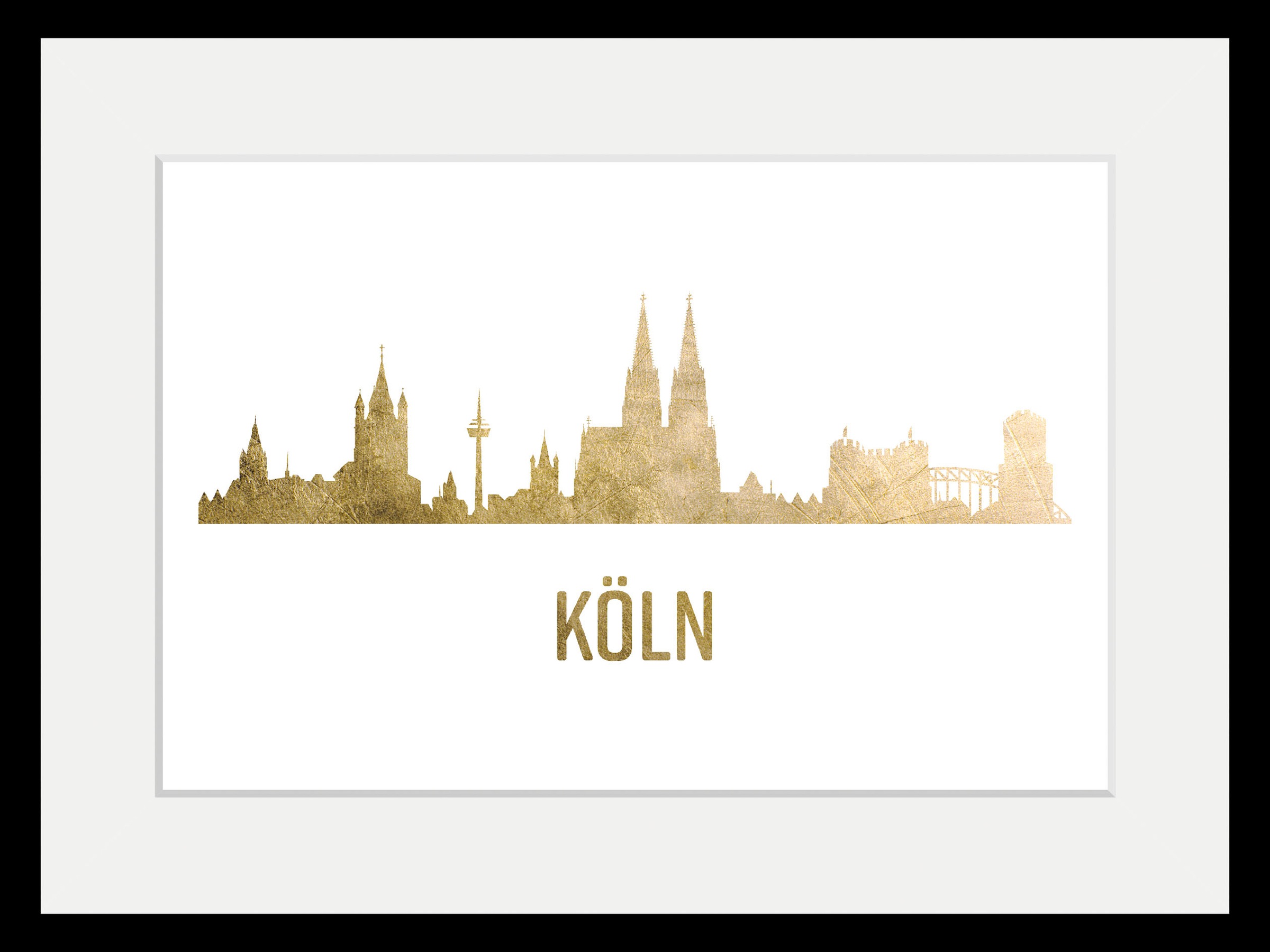 Image of queence Bild »Köln Skyline GOLD«, Städte, (1 St.) bei Ackermann Versand Schweiz