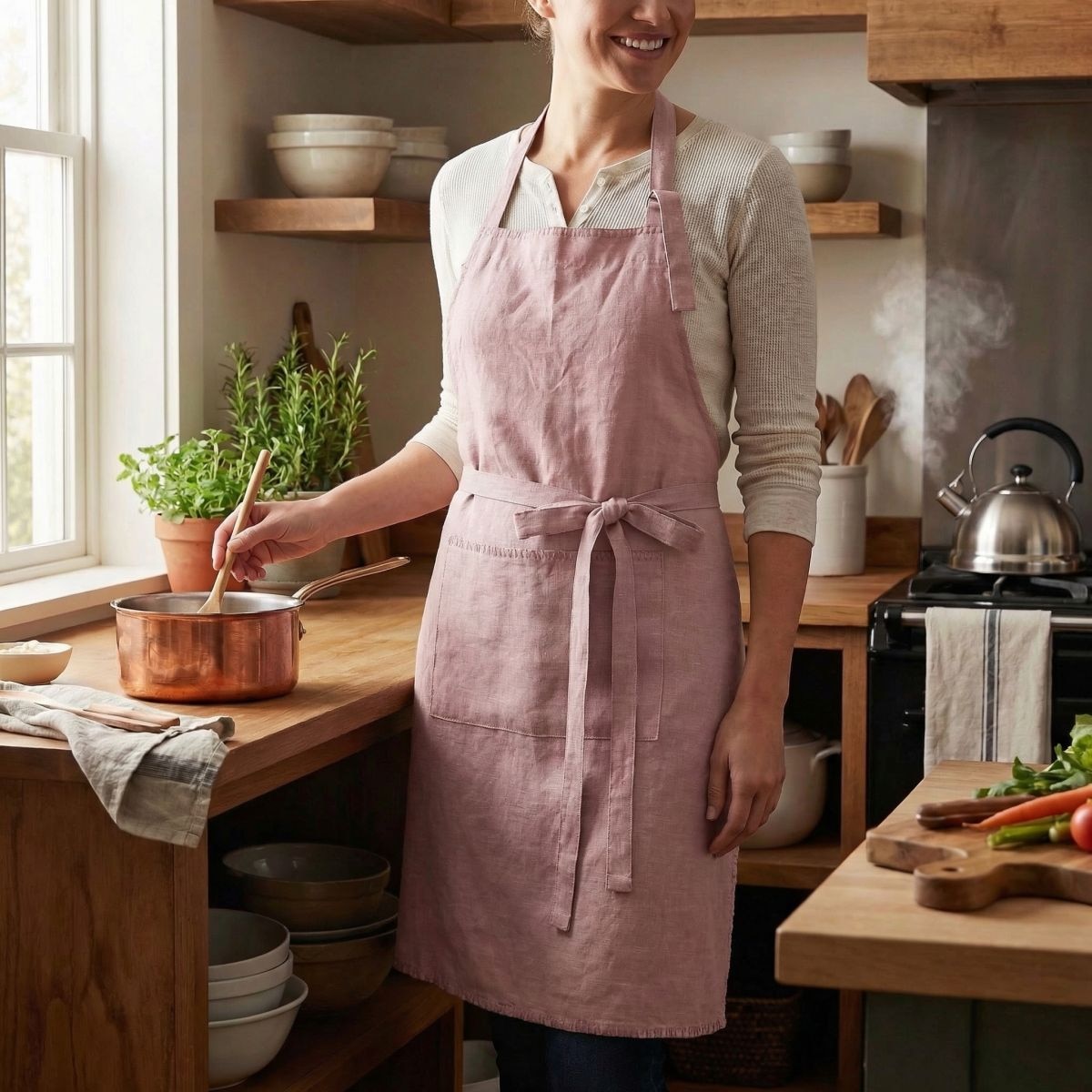 Home affaire Tablier de cuisine »Schürze Rose 70x80cm« 1