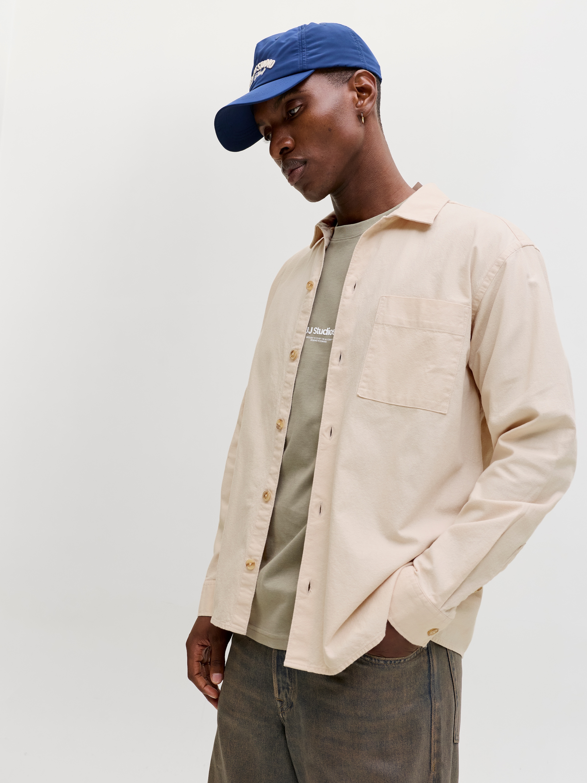 Jack & Jones Chemise à manches longues »JJETRISTAN OVERSHIRT LS SN« mit Knopfleiste