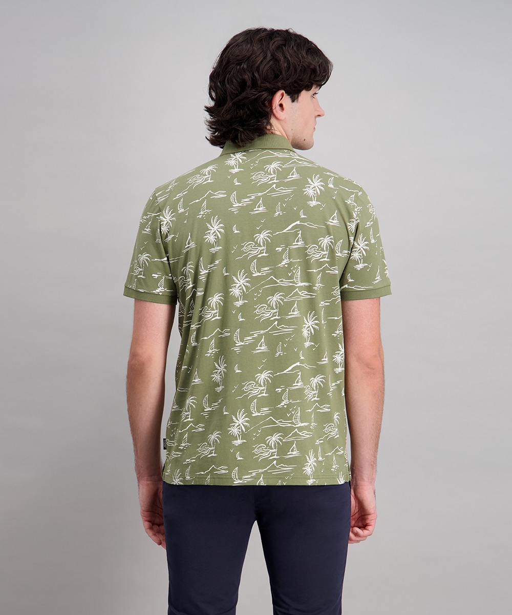 Pioneer Authentic Jeans Polo »Polo jersey print maritim« avec imprimé intégral