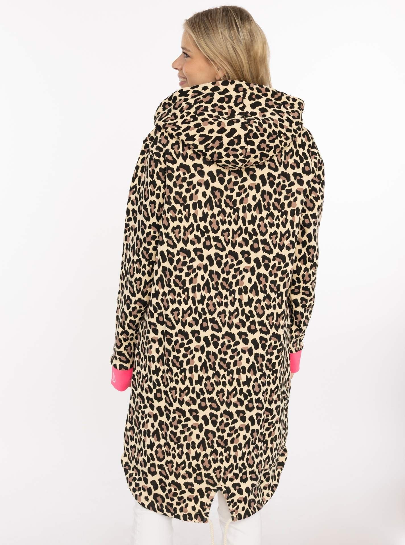 Zwillingsherz Kurzmantel »"WILD WILD"« Leomuster, Kapuze mit Kordel, Bündchen mit WILD Print, Zipper