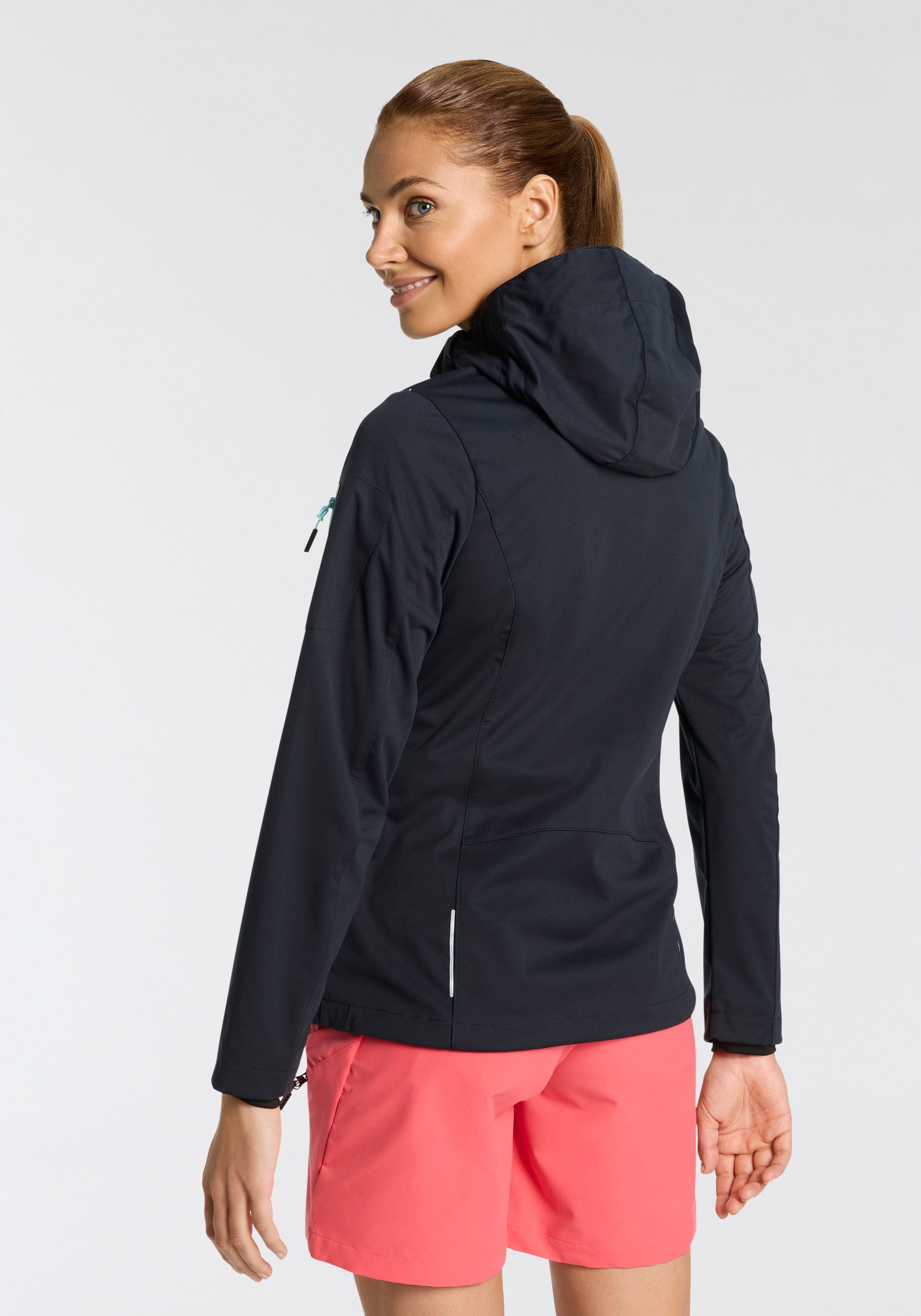 CMP Softshelljacke, mit Kapuze, Atmungsaktiv & Windabweisend & Wasserabweisend & Leichtes Material
