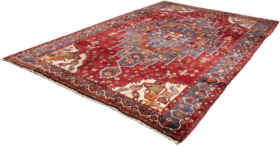 Image of morgenland Orientteppich »Perser - Nomadic - 338 x 220 cm - dunkelrot«, rechteckig, 10 mm Höhe, Wohnzimmer, Handgeknüpft, Einzelstück mit Zertifikat bei Ackermann Versand Schweiz