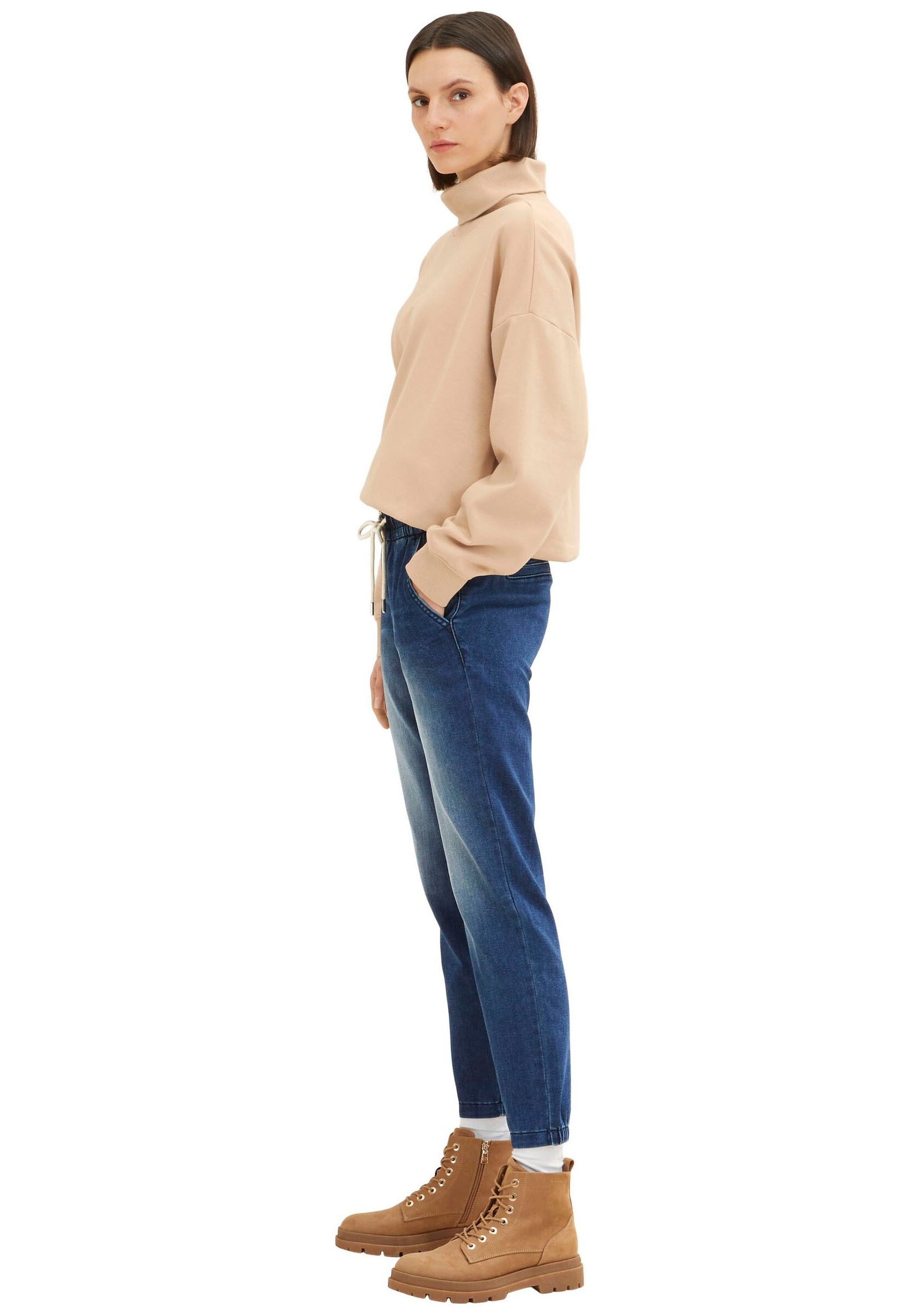 ♕ TOM TAILOR Loose-fit-Jeans, mit elastischem Bund versandkostenfrei  bestellen