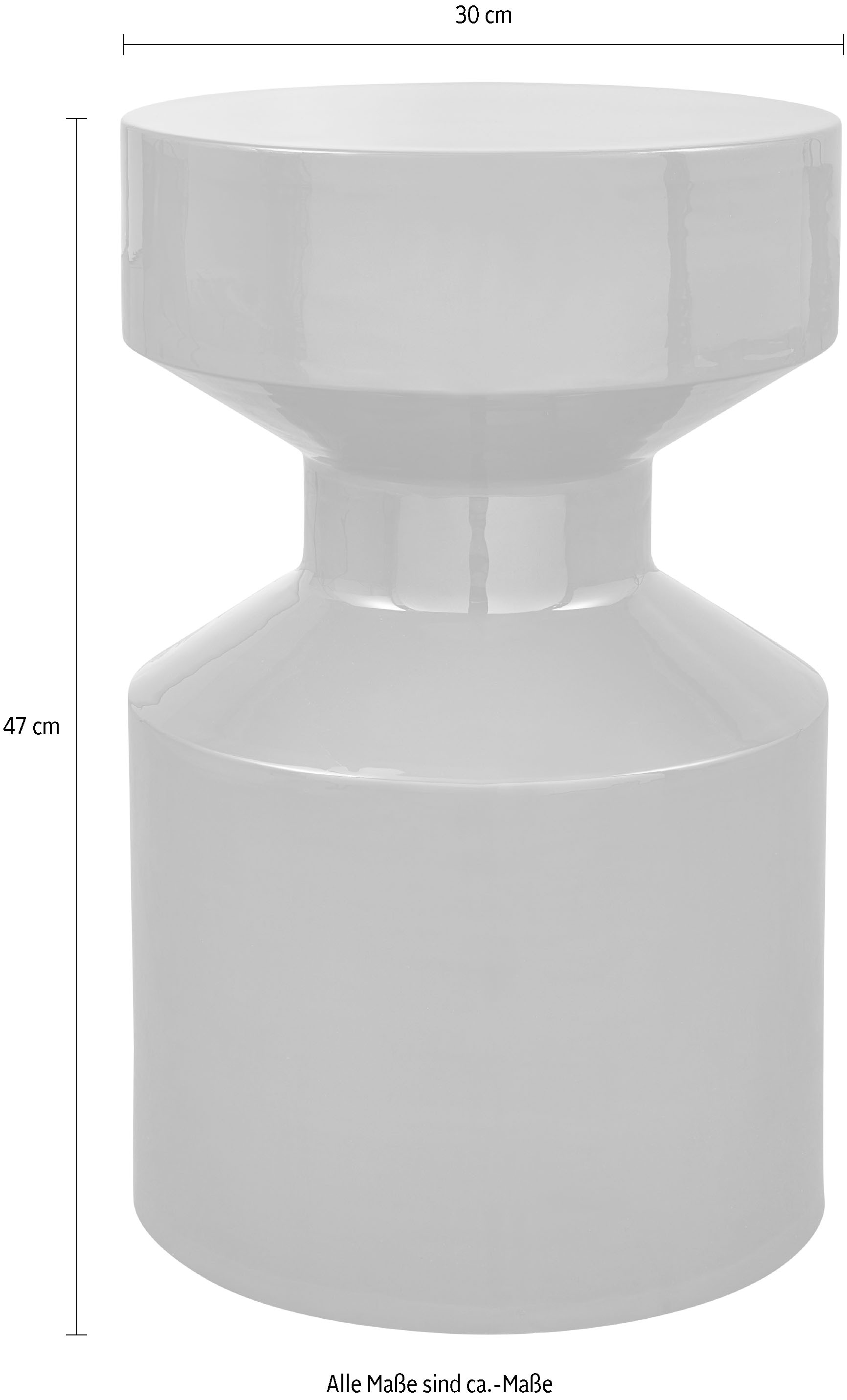 WOOOD Table d'appoint »Ferry mit Chromoberfläche und Metallkonstruktion B 30 x T 30 x H 47 cm«