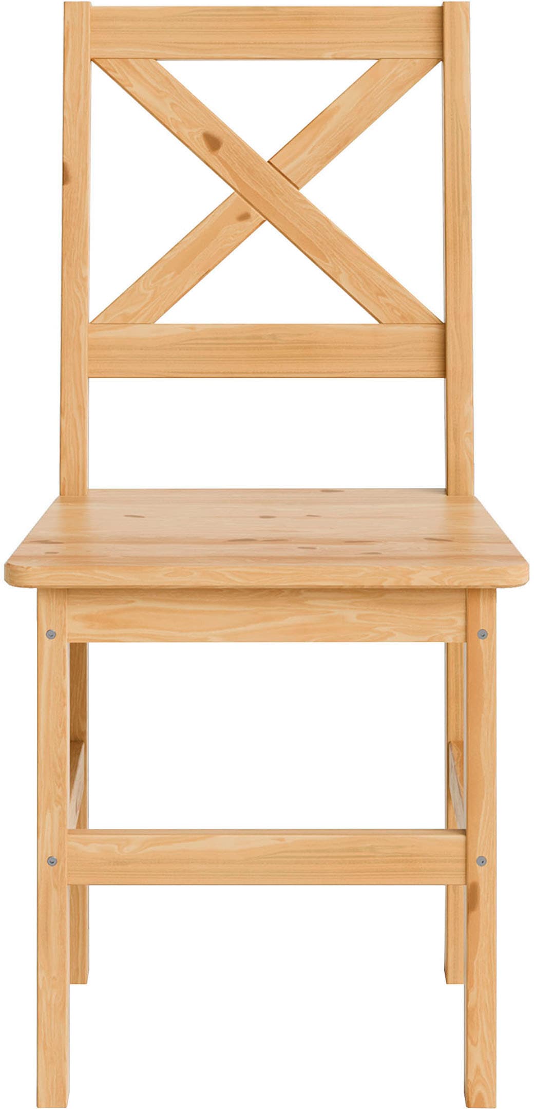 Home affaire 4-Fussstuhl »Malmö«, (Set), 4 St., Holzstuhl Kiefer Massivholz naturfarbig, erhältich als 2er und 4er-Set
