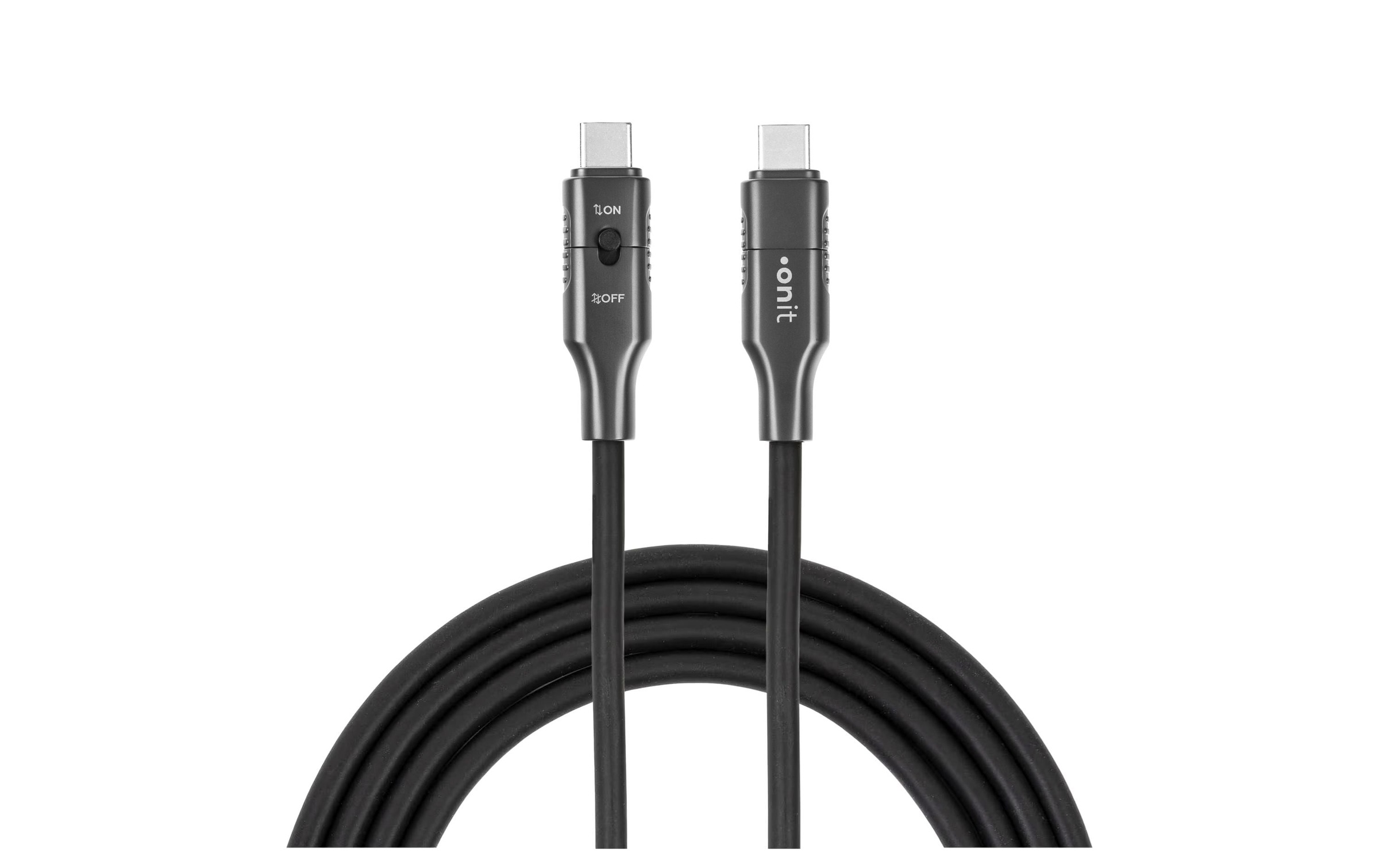 Image of onit USB-Kabel "mit Datenblocker-Schalter, USB-C - 1,5 m" 150 cm Laden und gezielte Datenübertragung dank integriertem Schalter