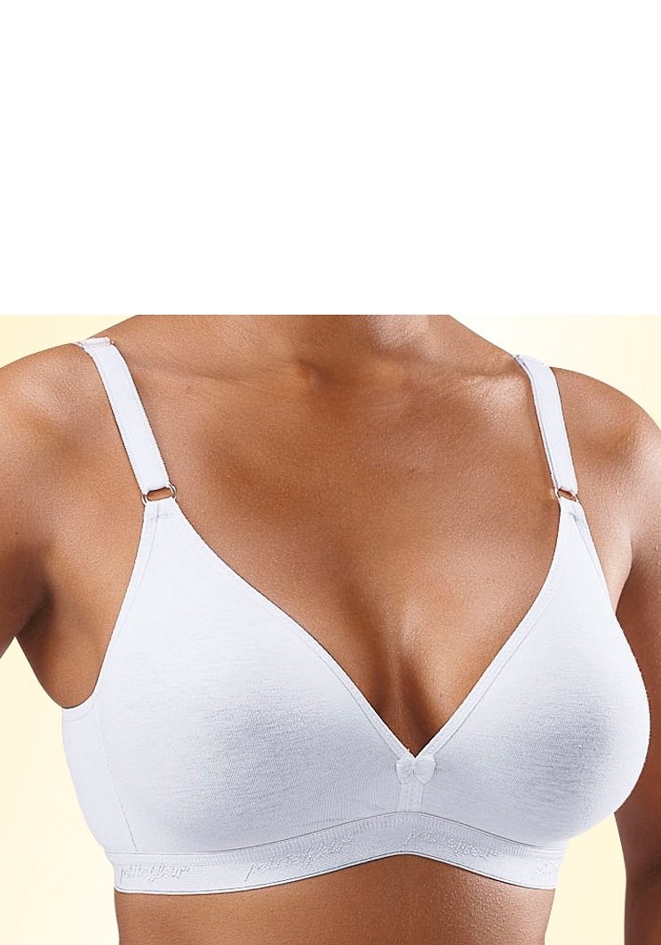 petite fleur Bralette-BH, (Packung, 3 Stück), ohne Bügel im Triangel-Schnitt aus Baumwolle