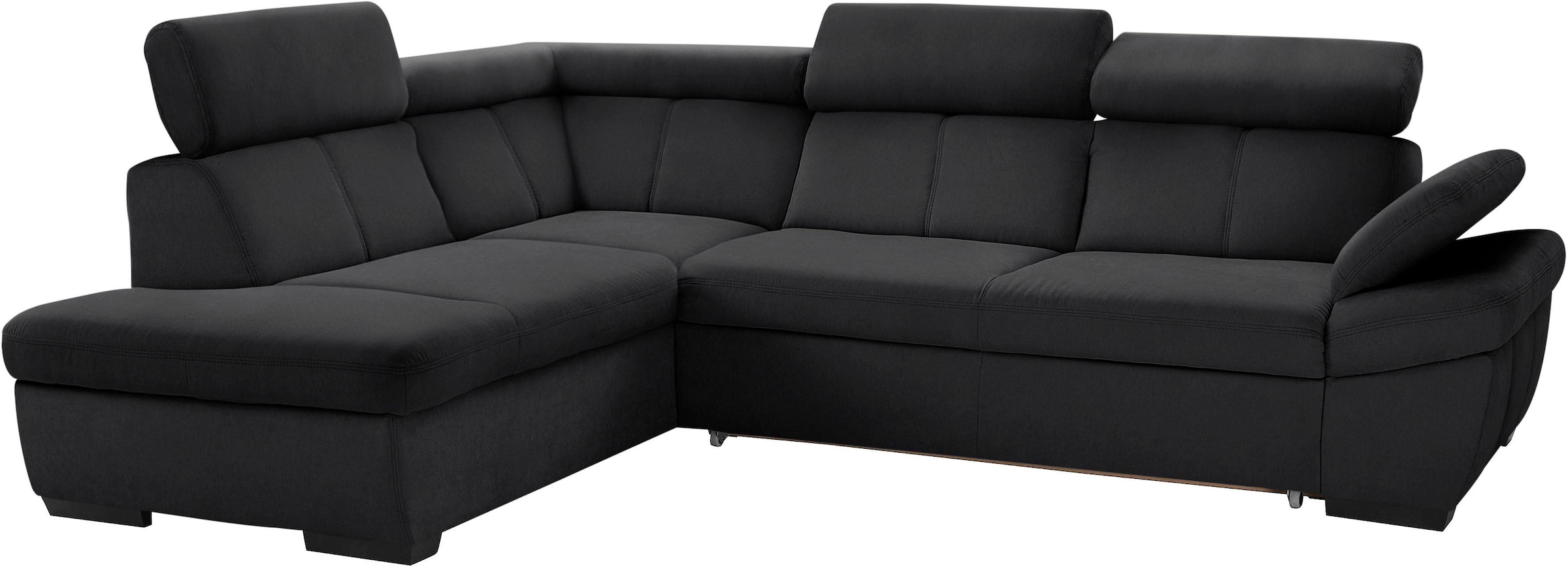 exxpo - sofa fashion Ecksofa »Salerno, klassisch modernes Funktionssofa, hoher Sitzkomfort, L-Form«, inkl. Kopf- und Armteilverstellung, wahlweise mit Bettfunktion