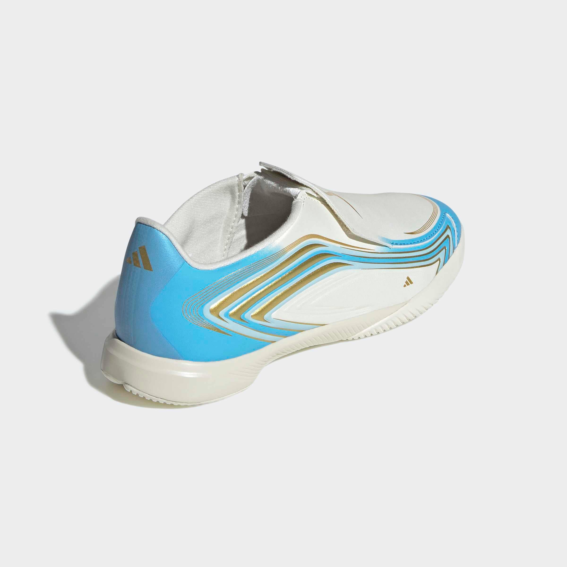 adidas Performance Chaussure de football »F50 MESSI LEAGUE KIDS , HALLENBÖDEN, OHNE SCHNÜRSENKEL«  pour sol de salle, pour adolescents et enfants
