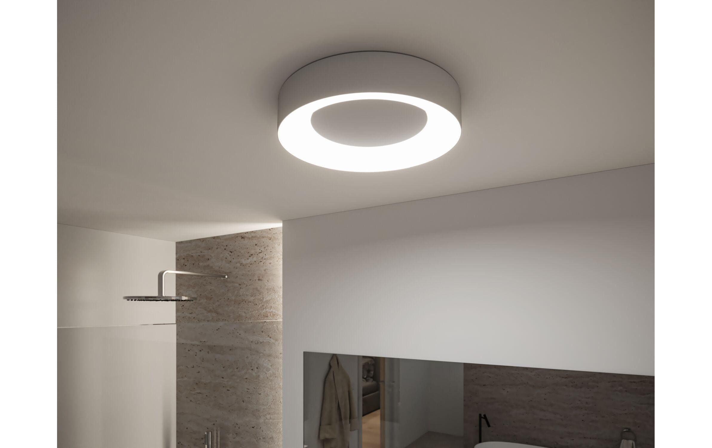 Paulmann Deckenleuchte »Deckenleuchte Casca IP44, Alu matt« LED-Modul RGB | warmweiss - kaltweiss