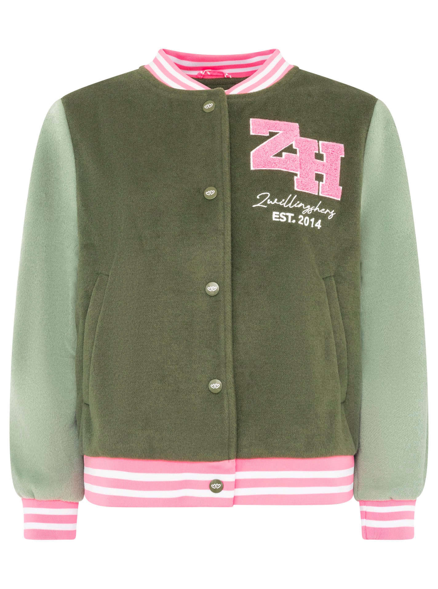 Zwillingsherz Veste bomber »„College Uni“« manches contrastées, poignets rayés, poches latérales, écusson