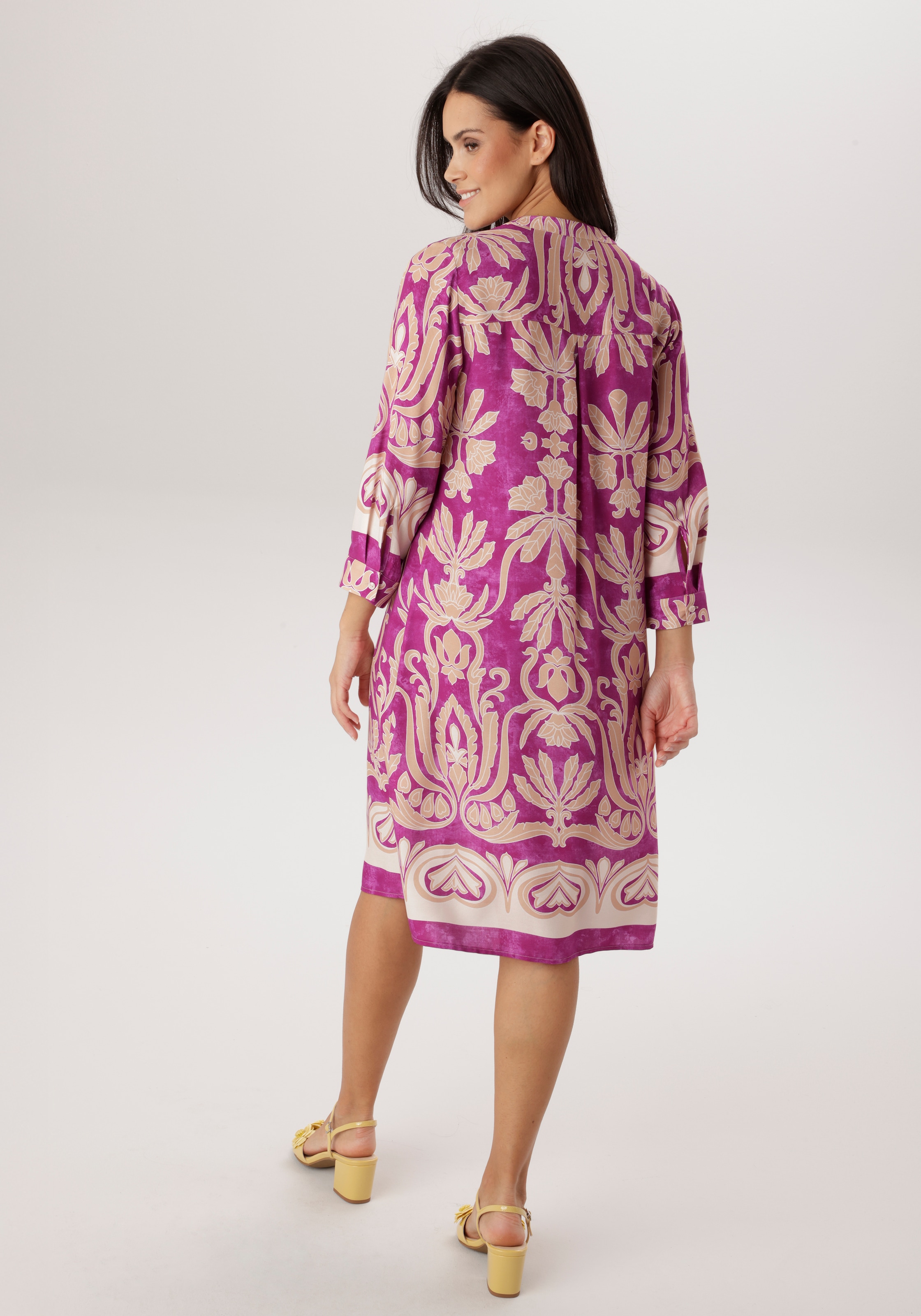 Aniston SELECTED Robe chemisier mit ornamentaler Blüten- und Blättermusterung - NEUE KOLLEKTION