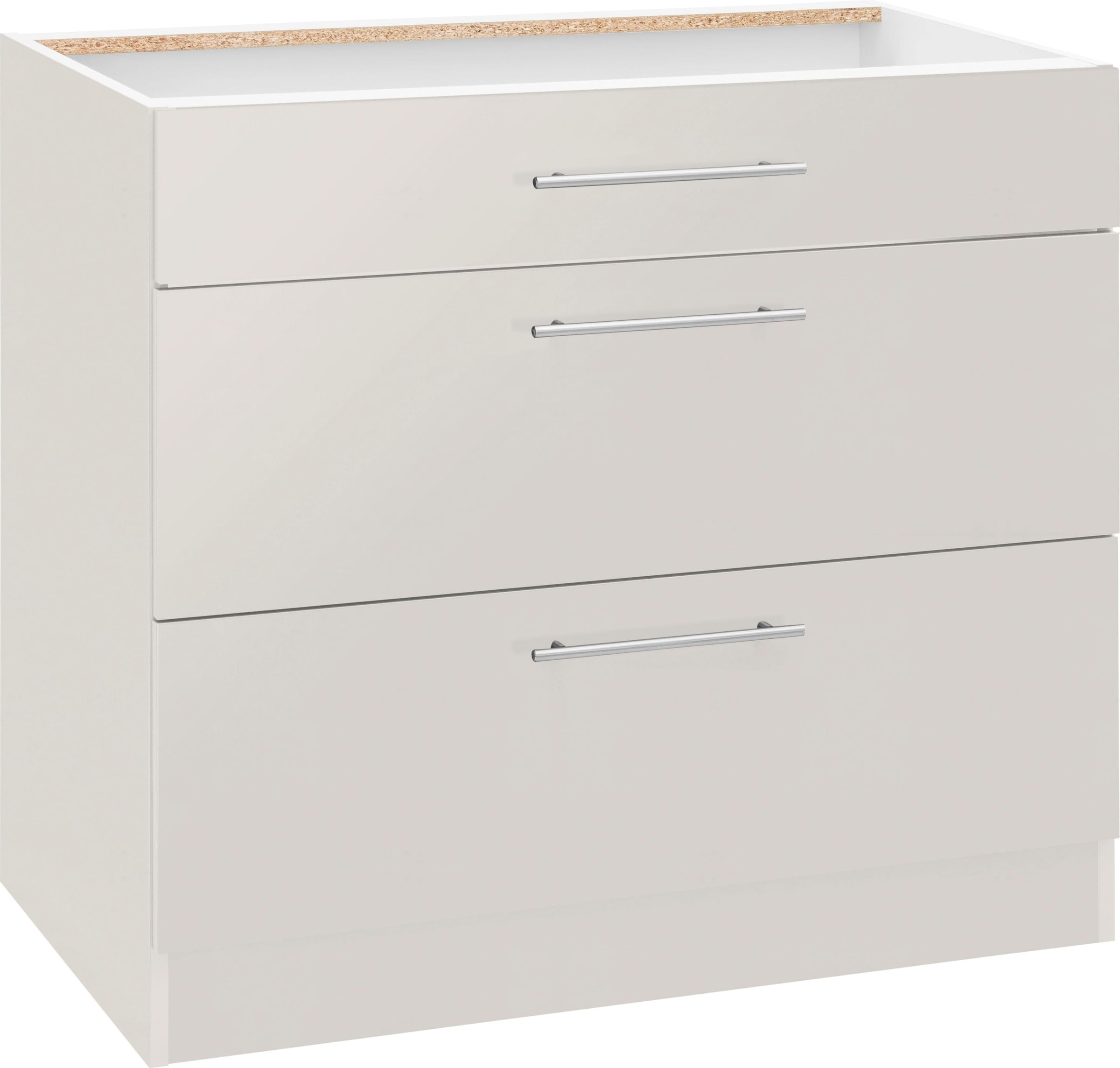 wiho Küchen Unterschrank »Cali«, 90 cm breit, mit 2 grossen Auszügen ohne Arbeitsplatte